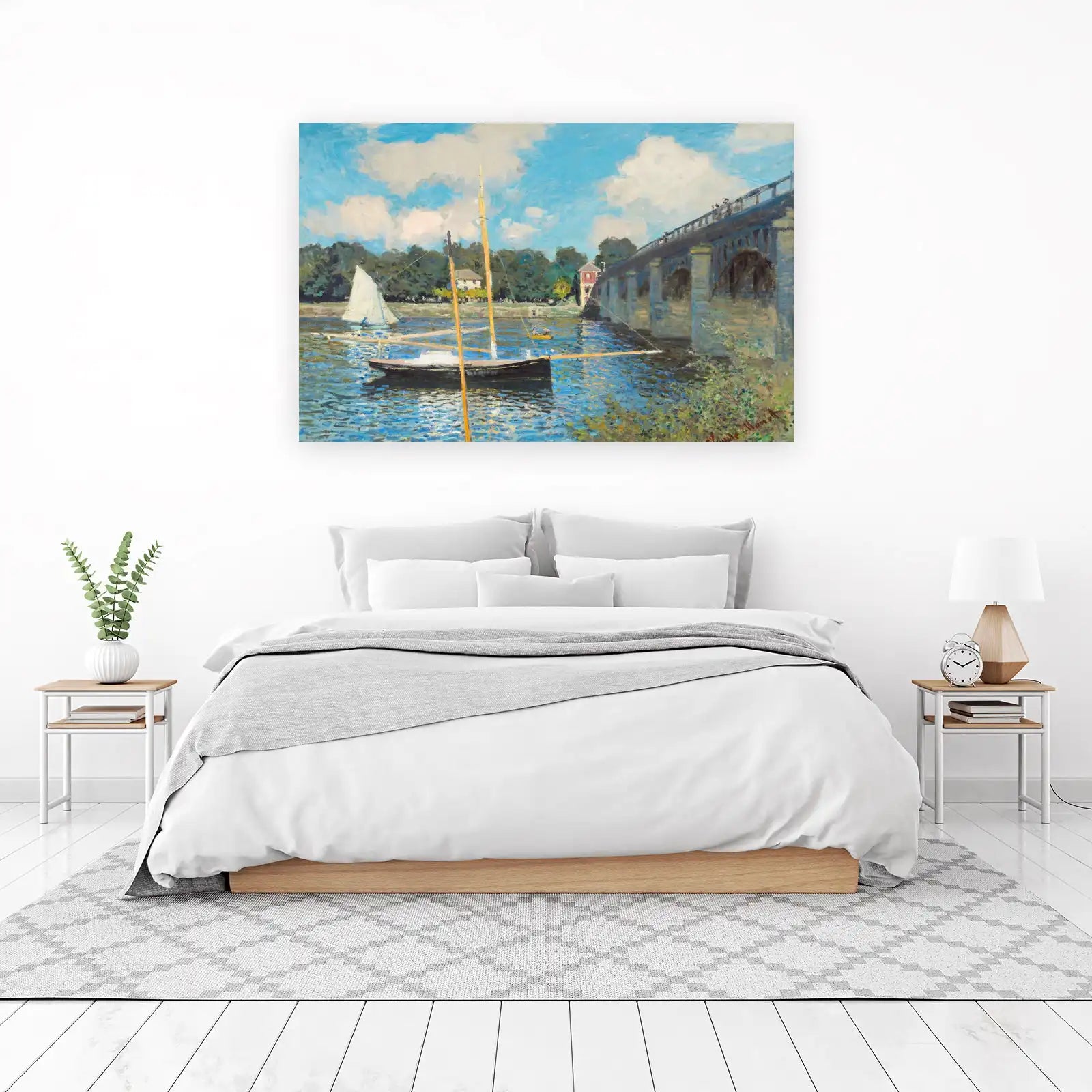 Monet's Bridge Over River Wall Art