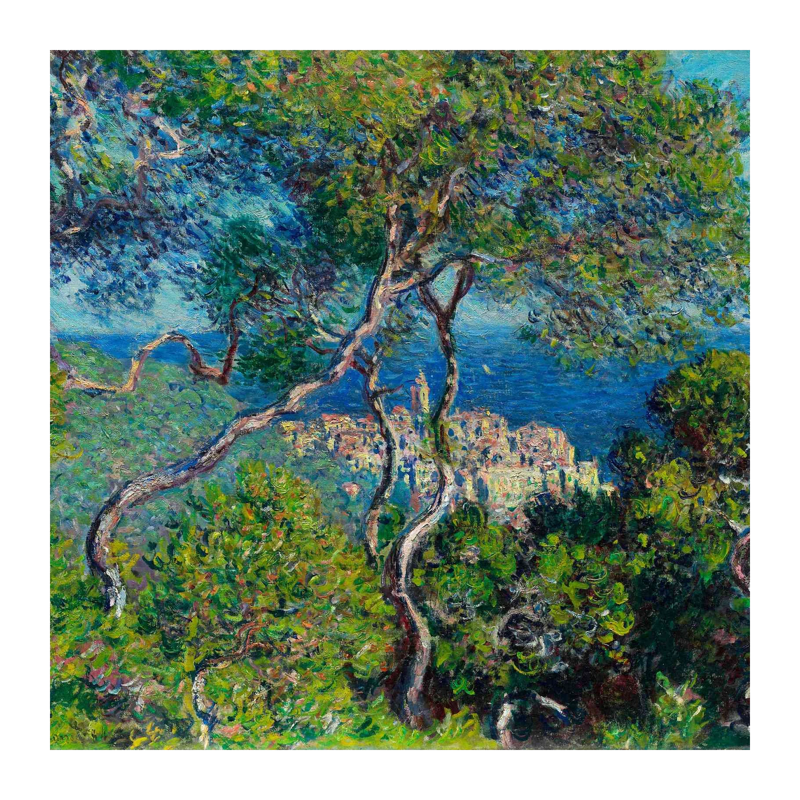 Impressionist Coastal Town Wall Art