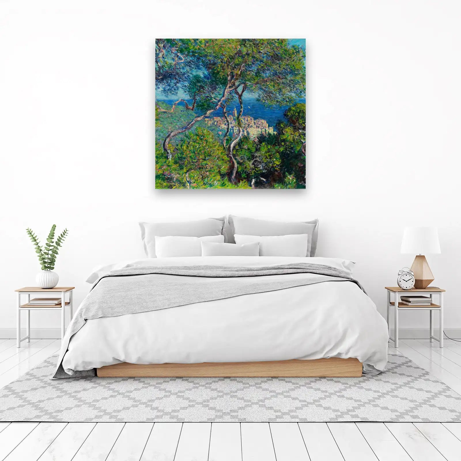Impressionist Coastal Town Wall Art