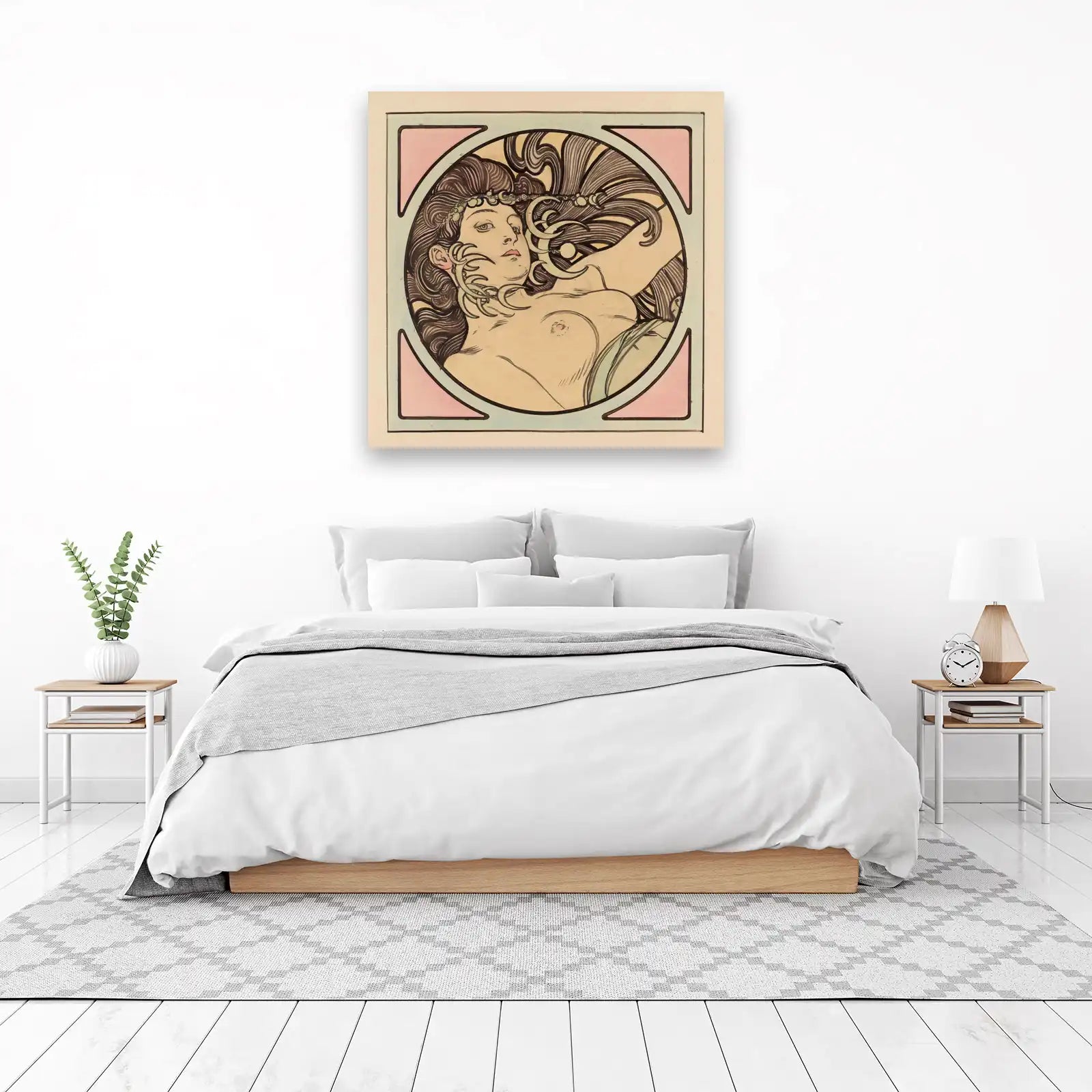 Elegant Woman Art Nouveau Wall Art