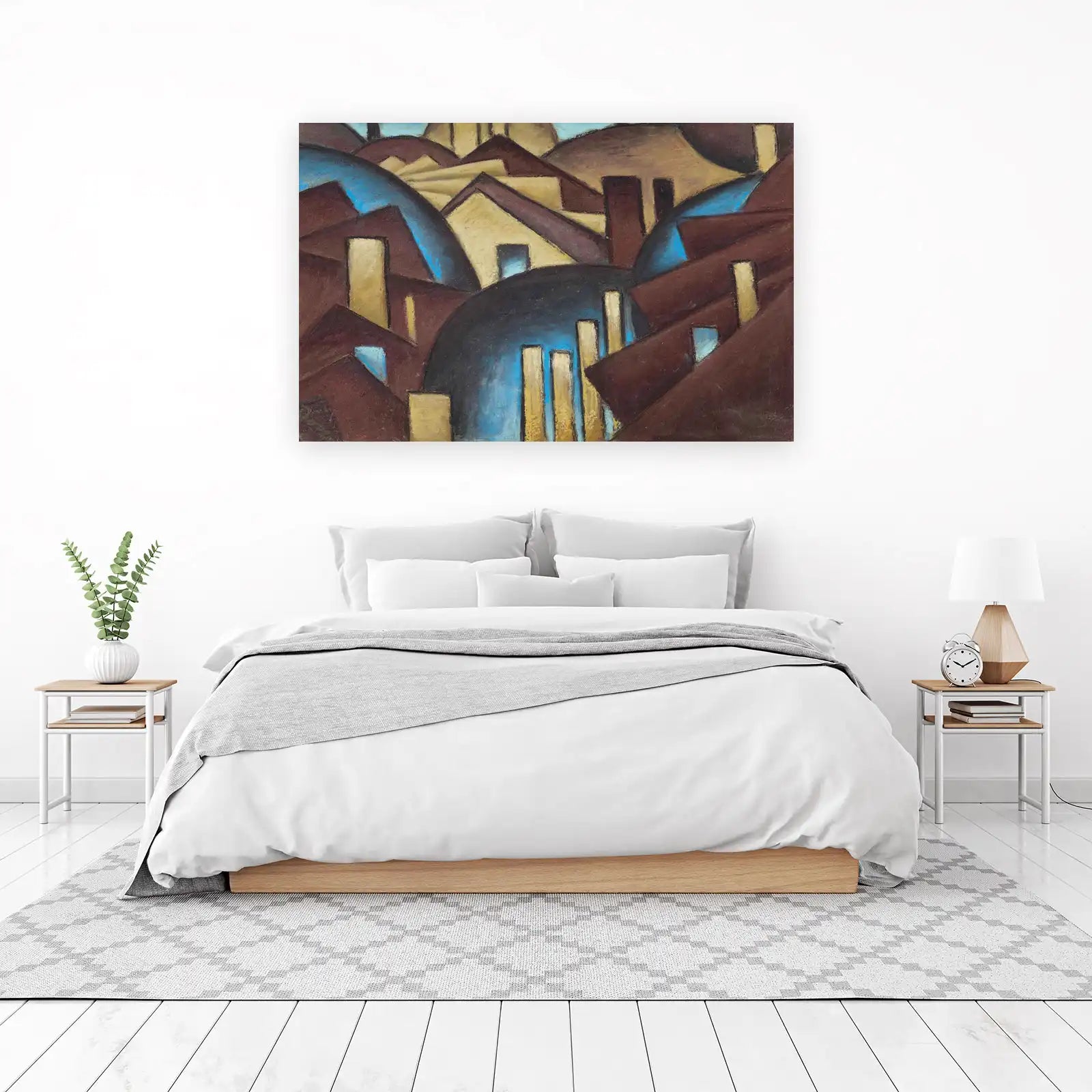 Geometric Cityscape Abstract Wall Art