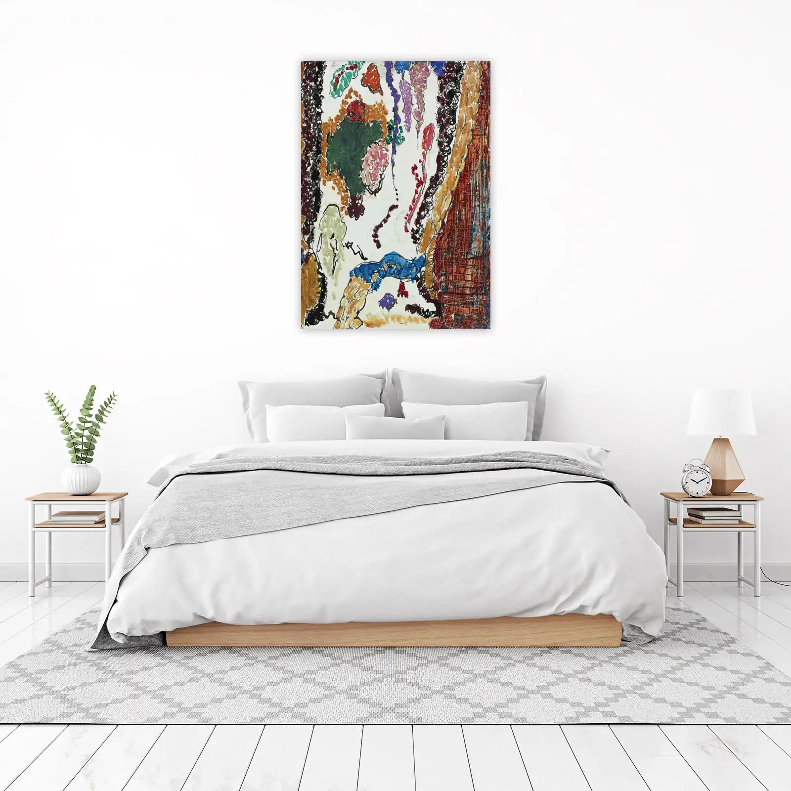 Vibrant Abstract Expressionist Garden Wall Art