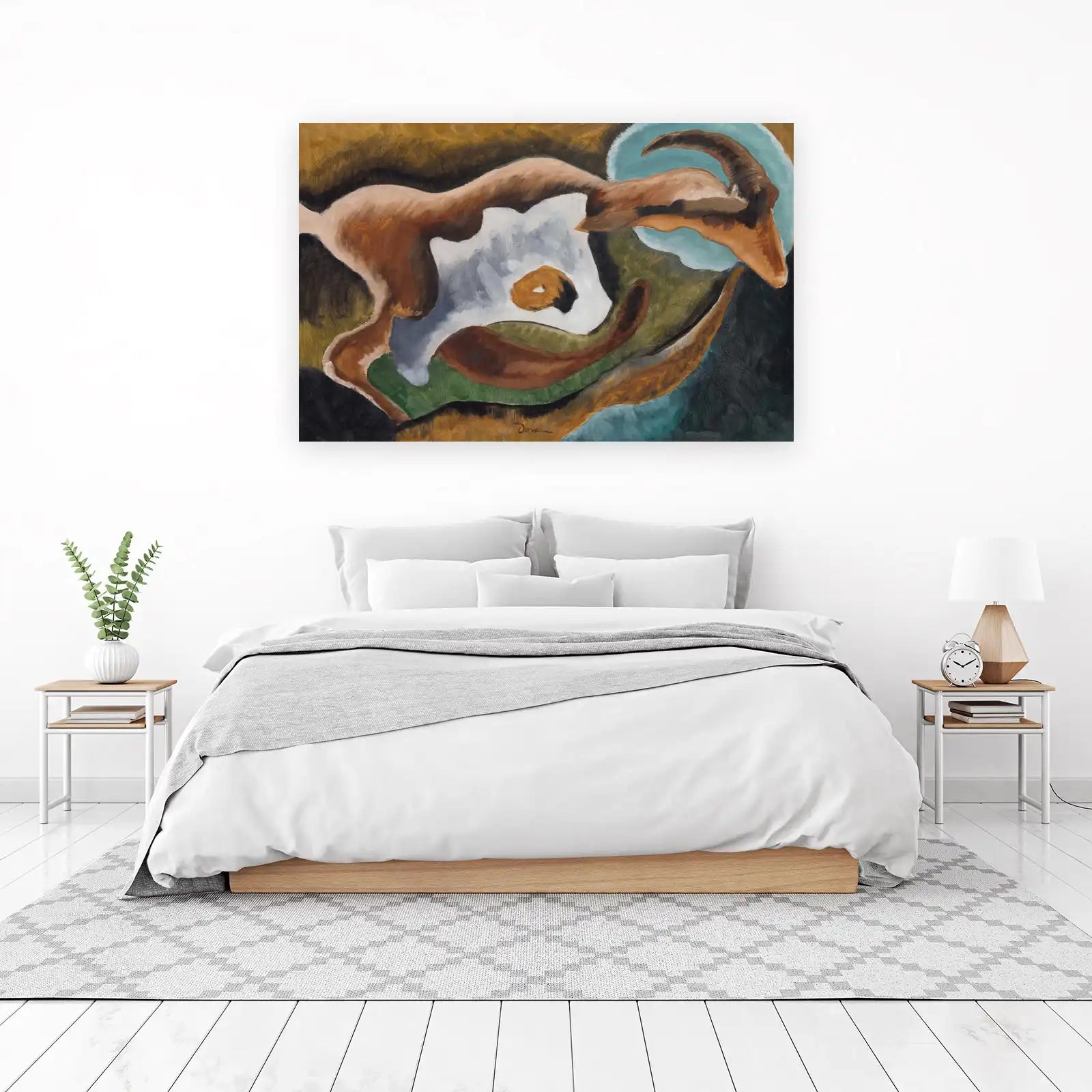 Abstract Goat Nature Wall Art