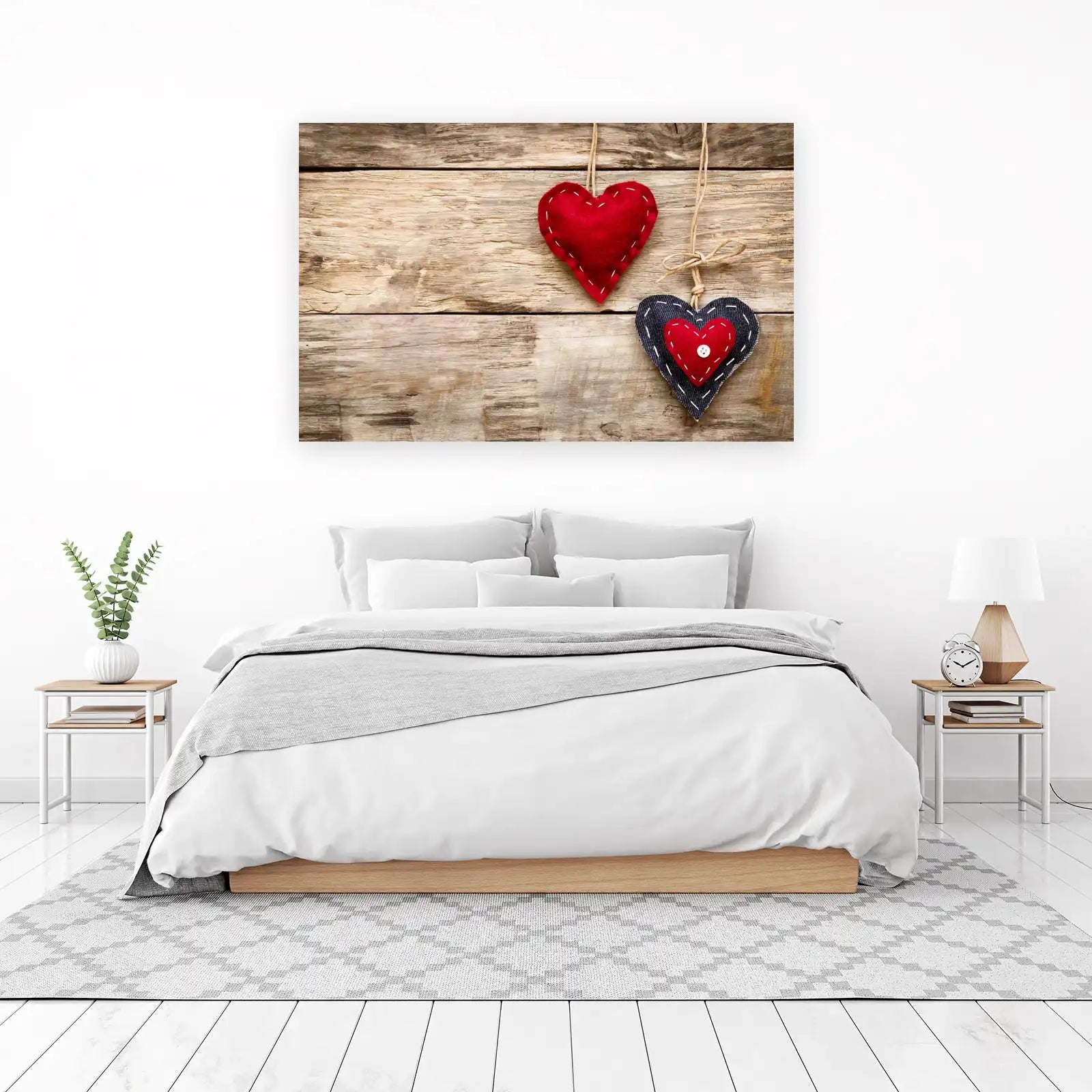 Charming Hearts Rustic Love Wall Art