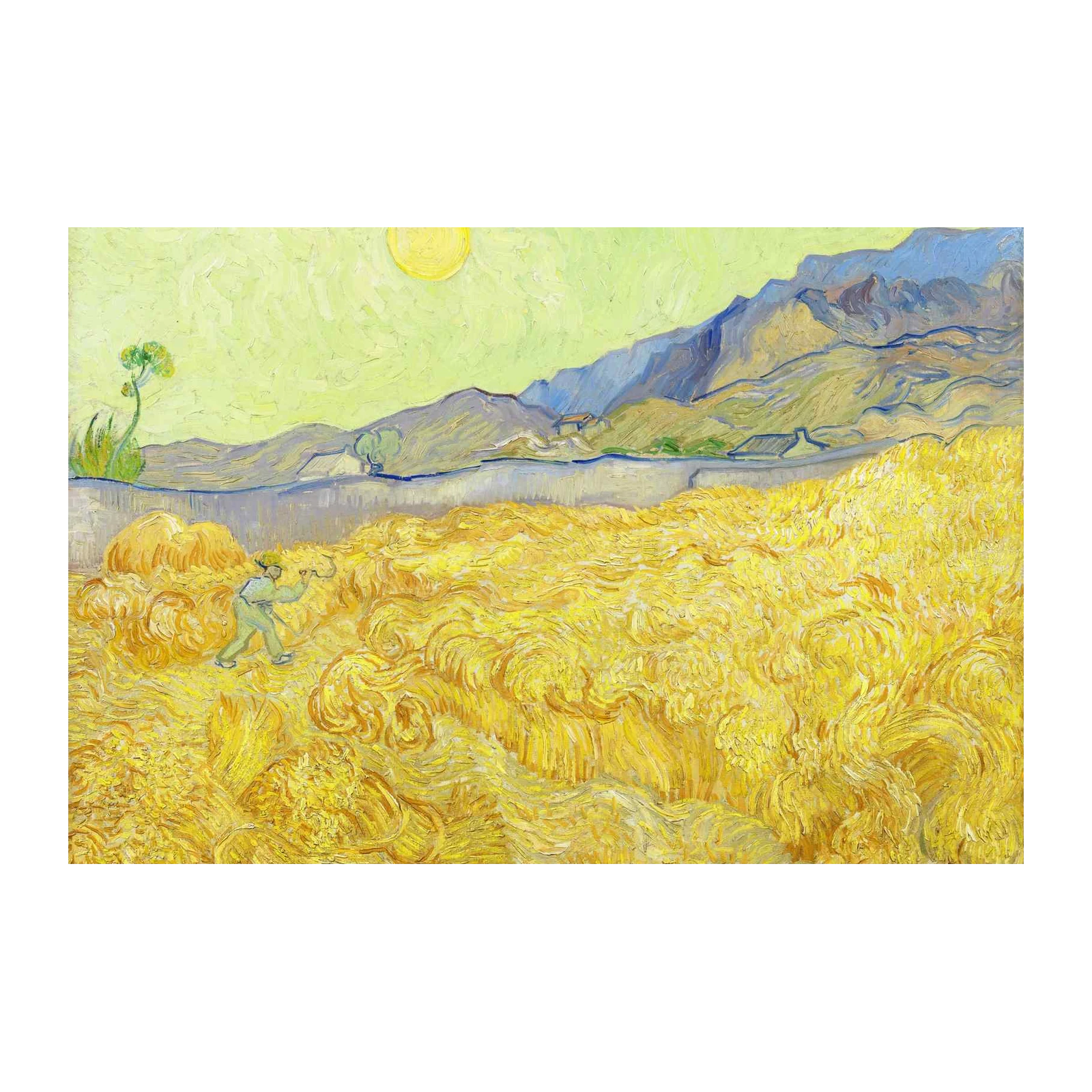 Van Gogh Wheat Field Monet Style Wall Art