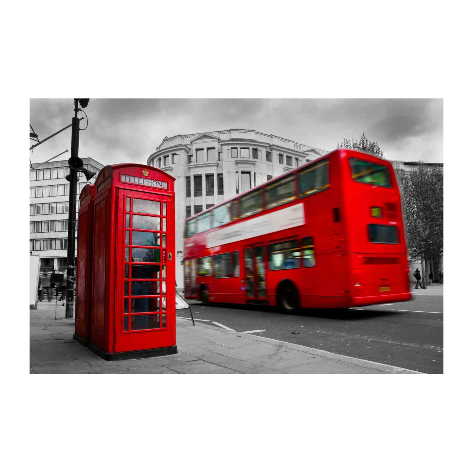 Iconic London Red Bus & Phone Box Wall Art