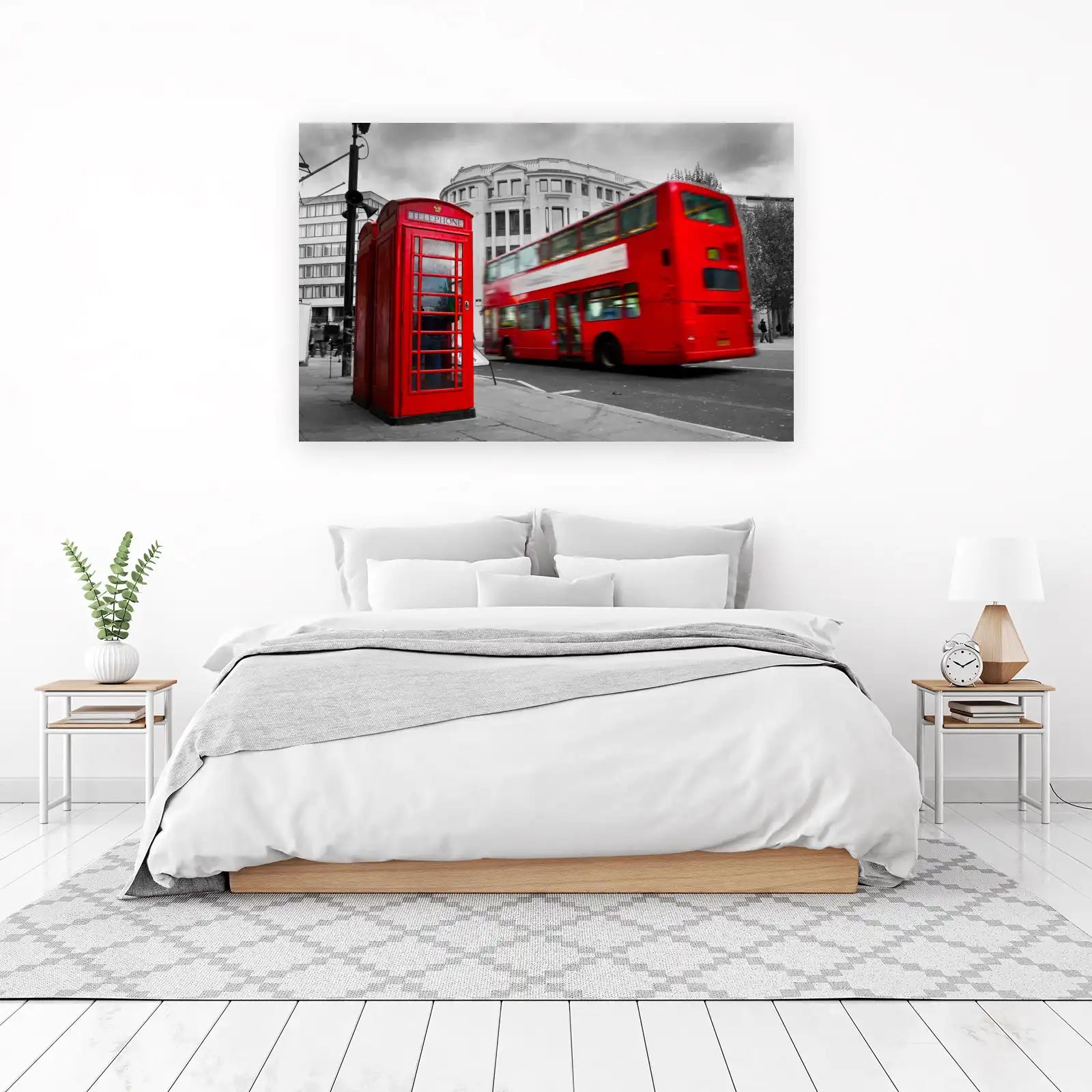 Iconic London Red Bus & Phone Box Wall Art