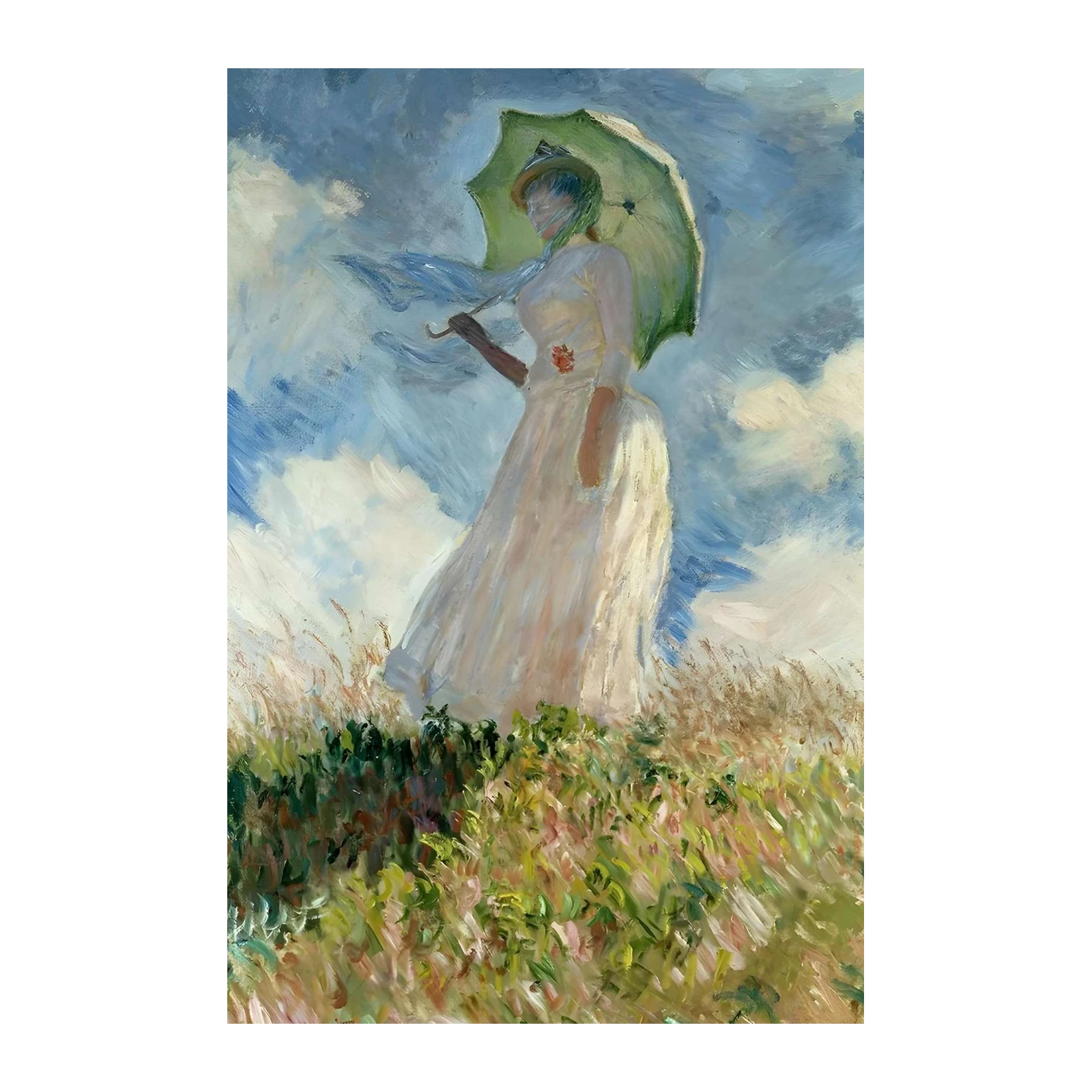 Impressionist Woman with Umbrella Wall Art