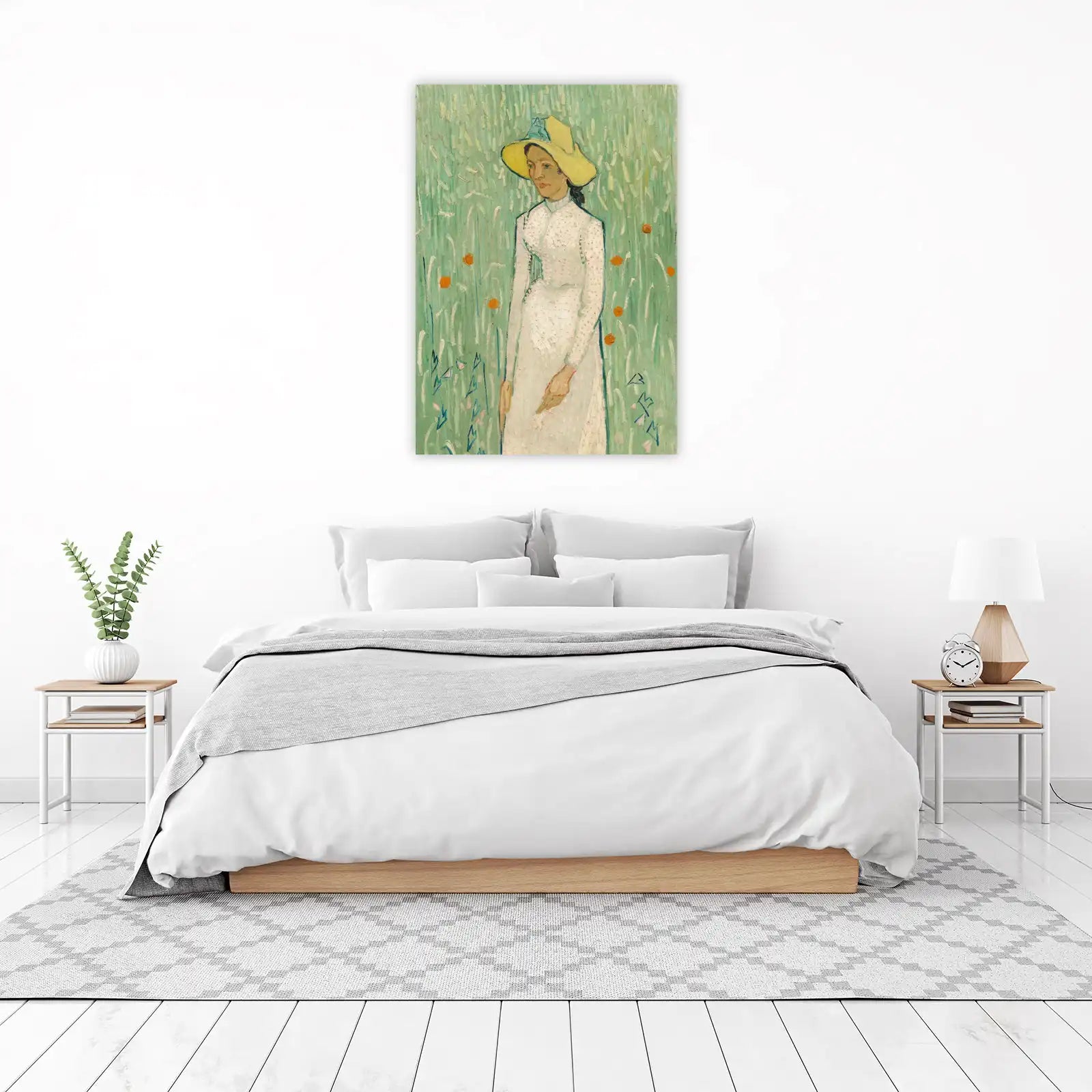 Van Gogh Garden Lady Yellow Hat Wall Art