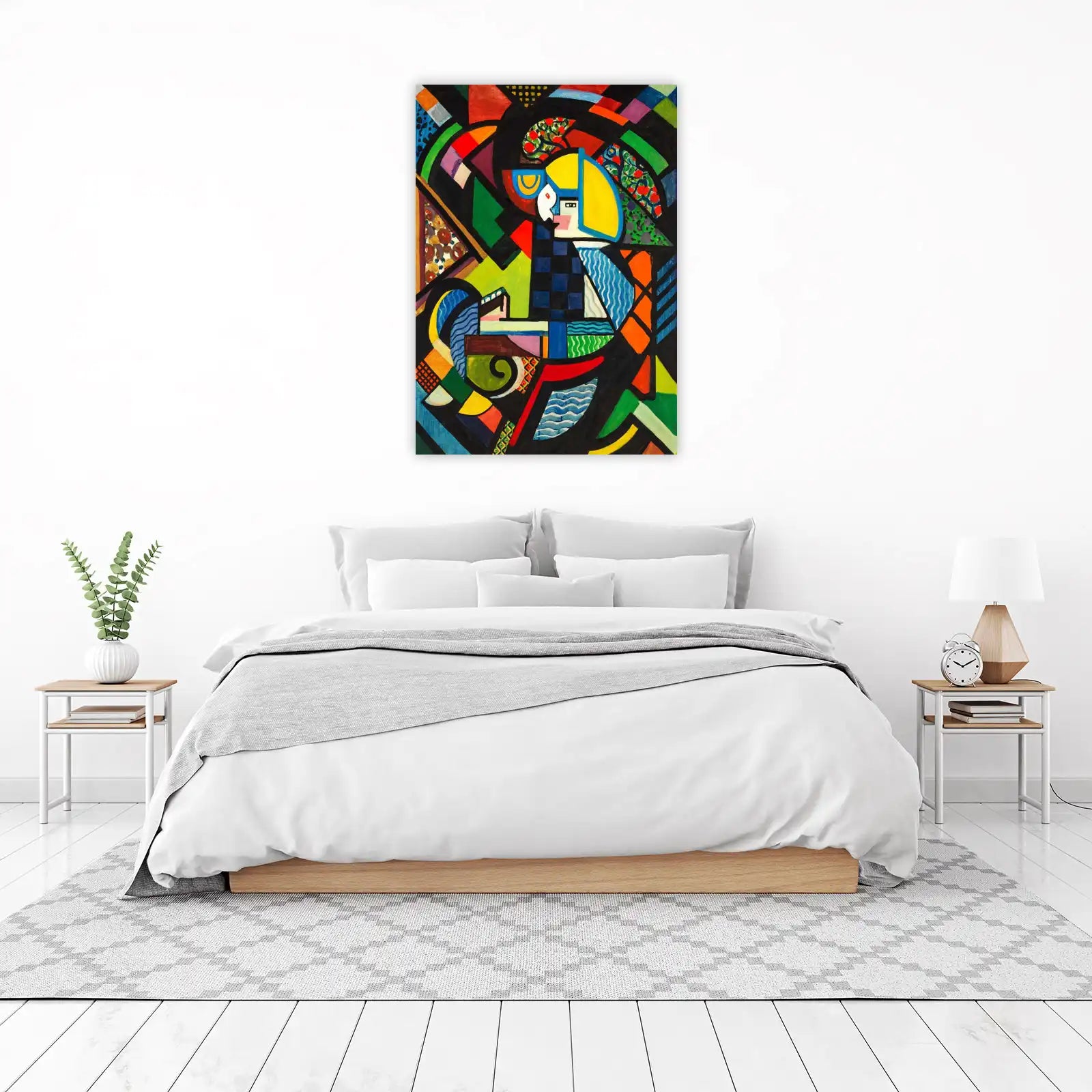 Vibrant Abstract Portrait Wall Art