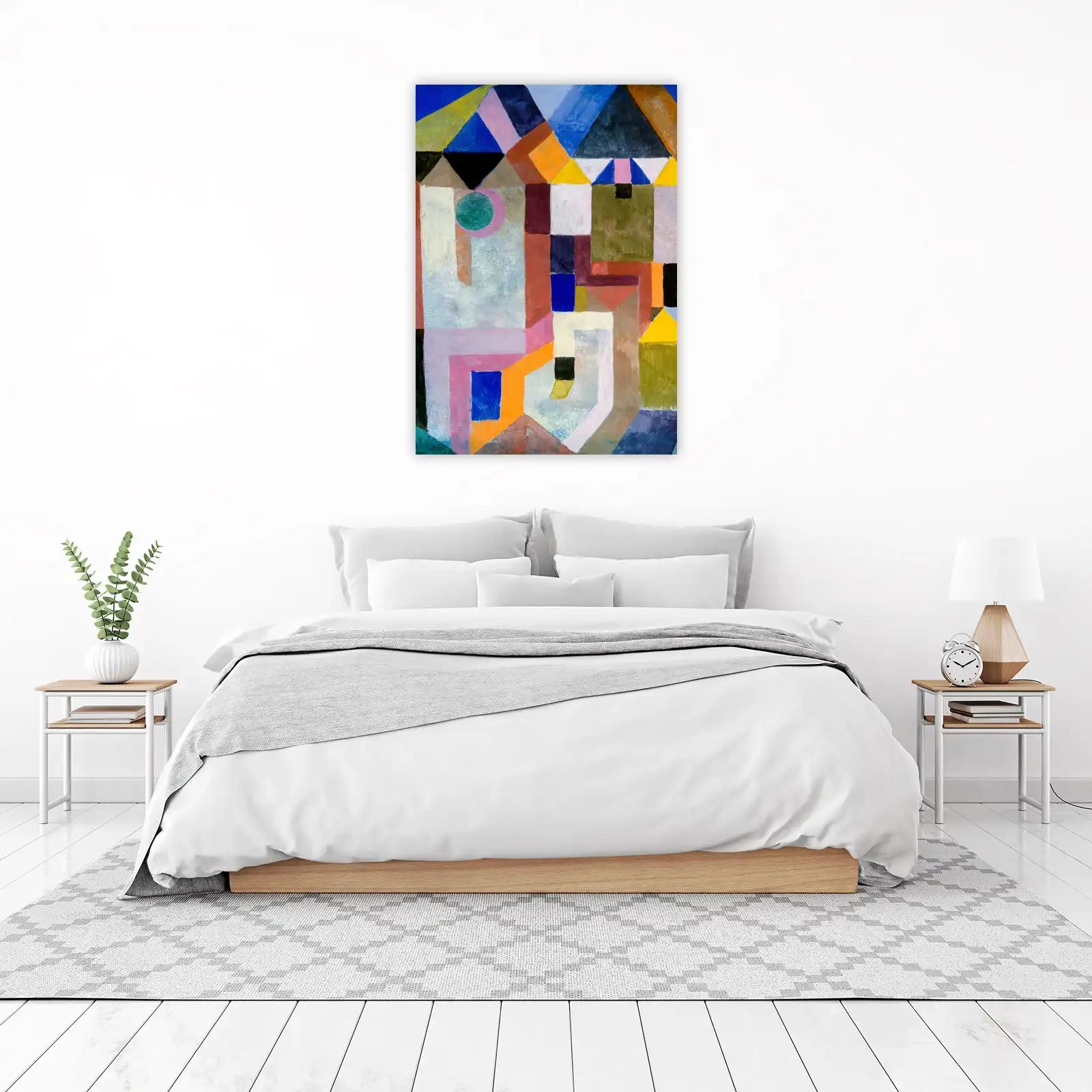 Abstract Geometric Cityscape Wall Art