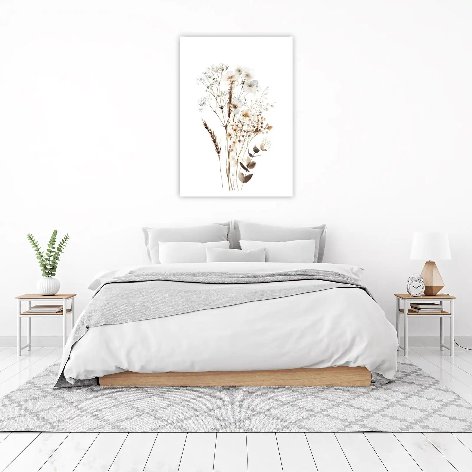 Boho Wildflower Meadow Botanical Wall Art