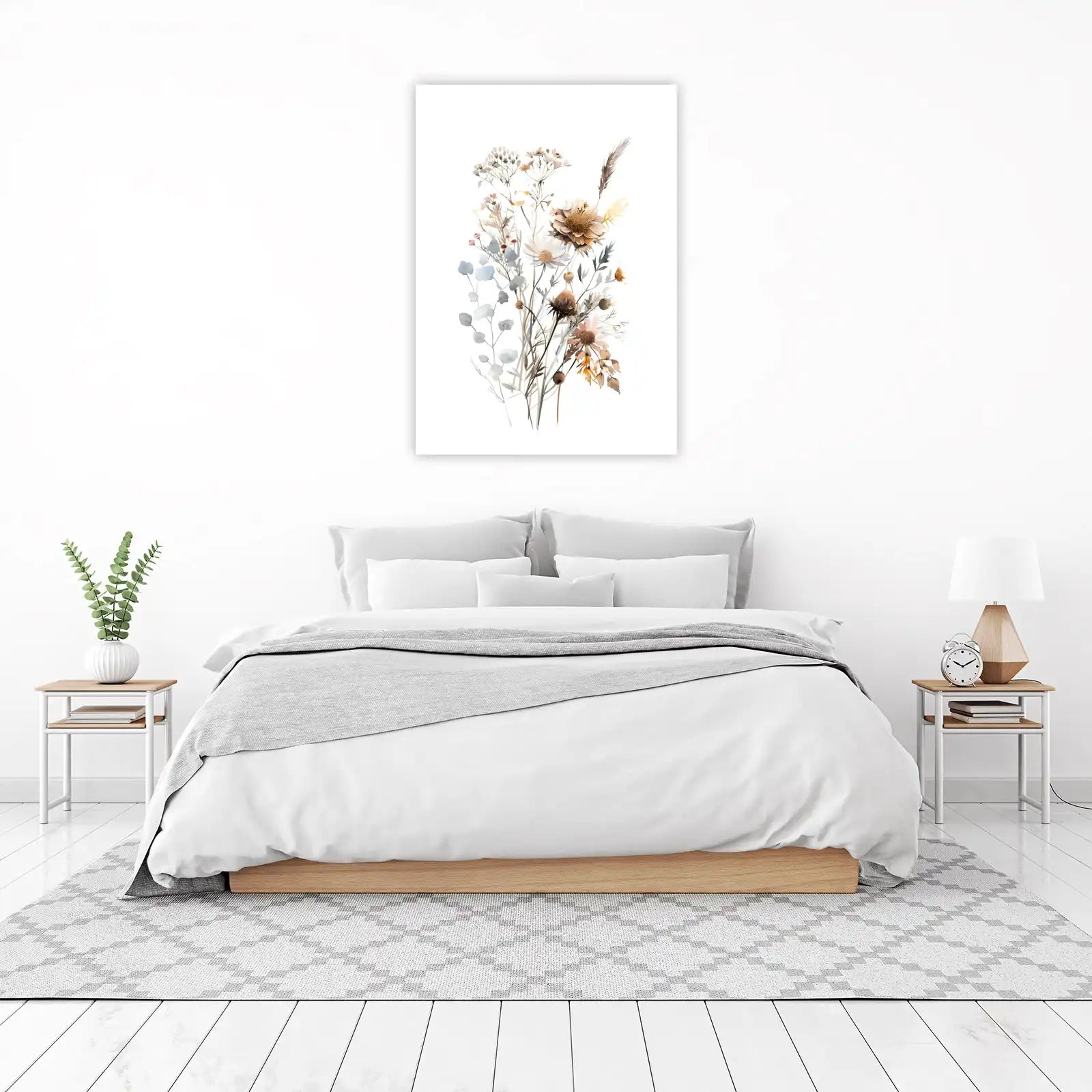 Boho Dried Floral Arrangement Wall Art