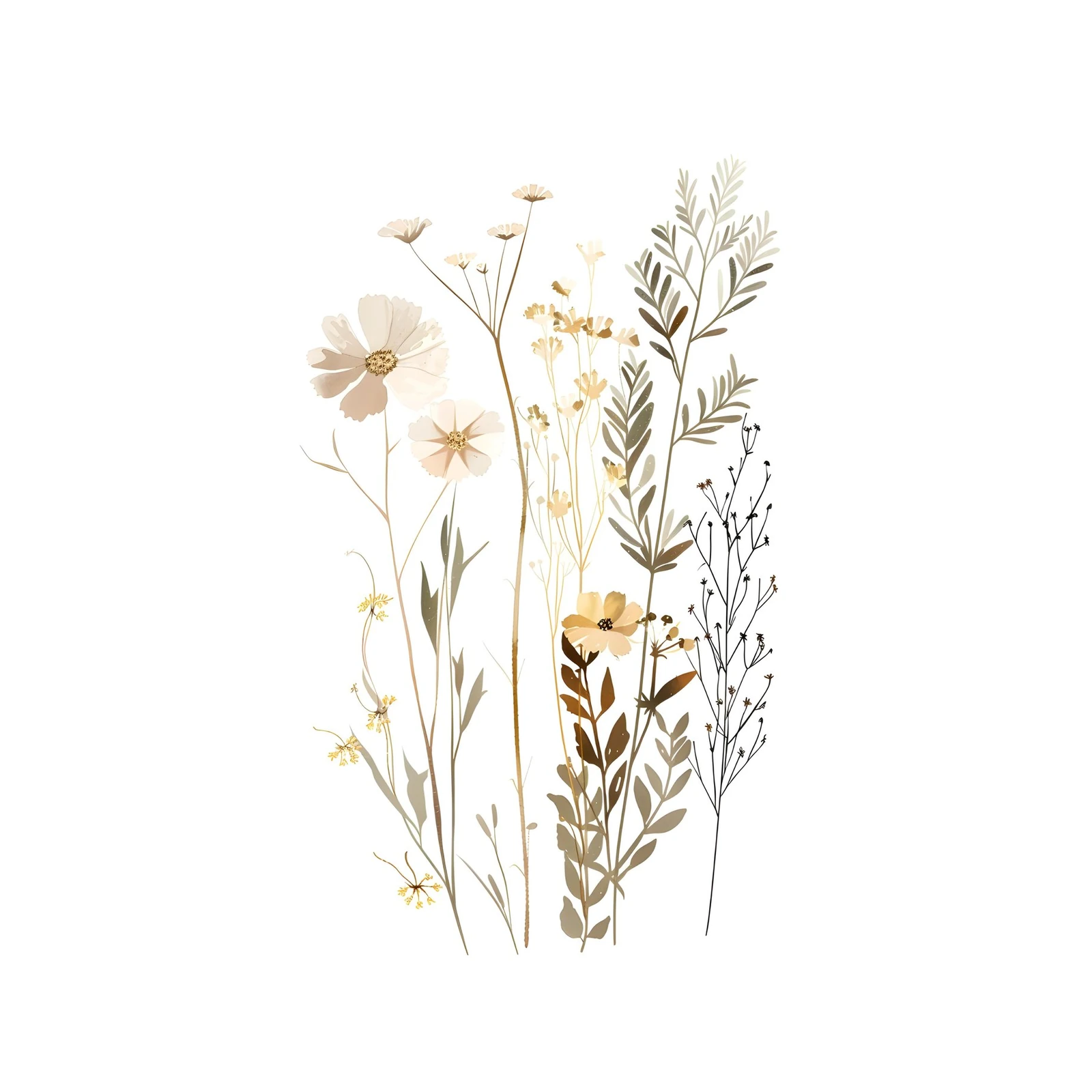 Boho Meadow Botanical Art Wall Art