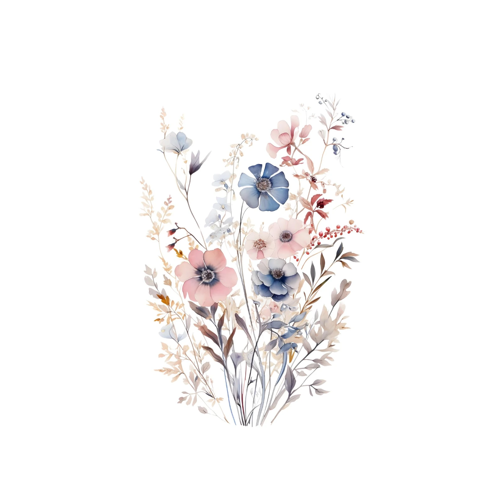 Vintage Floral Meadow Wall Art