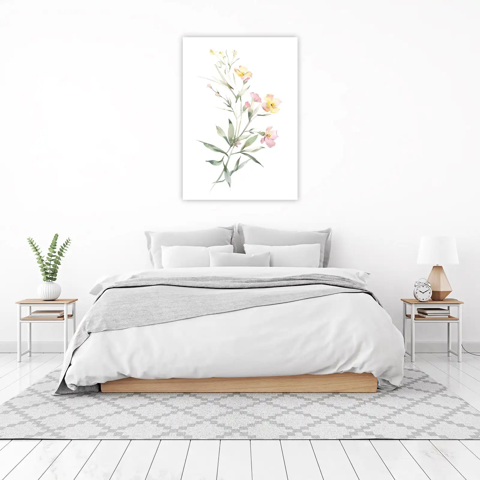 Delicate Floral Watercolor Art Wall Art
