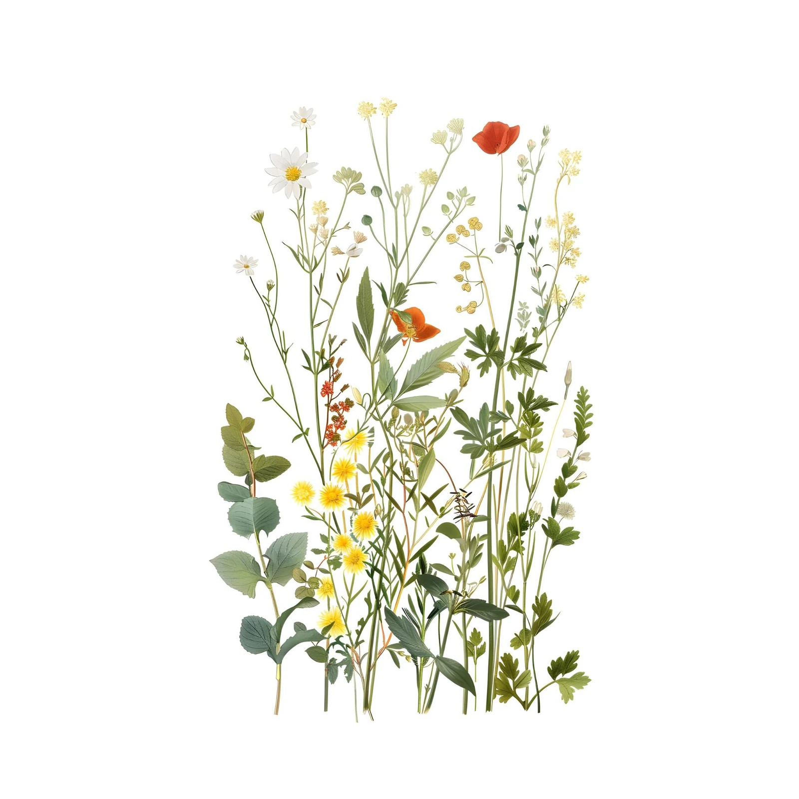 Vibrant Wildflower Meadow Wall Art | Botanical Wall Art