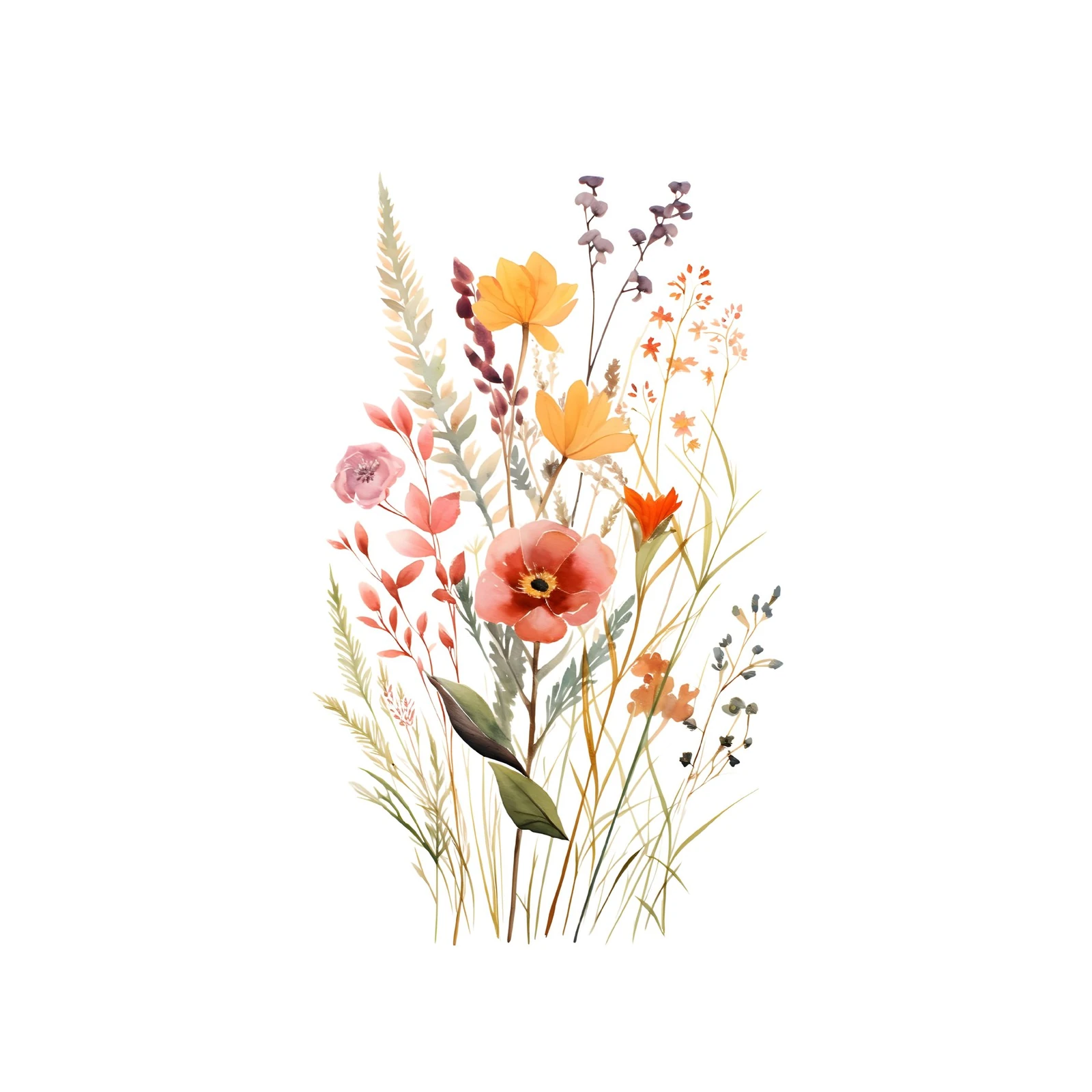 Boho Floral Meadow Wall Art Wall Art
