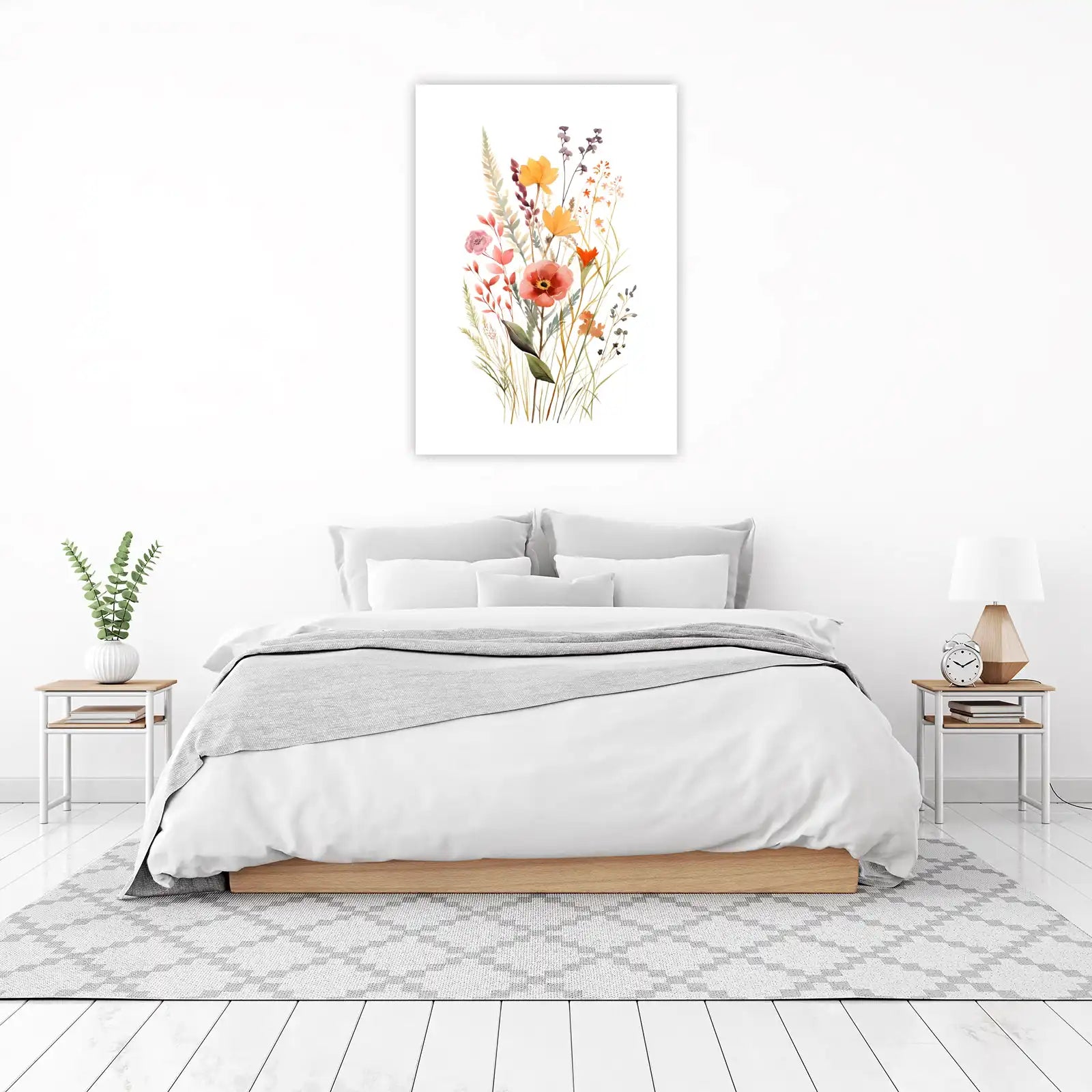 Boho Floral Meadow Wall Art Wall Art