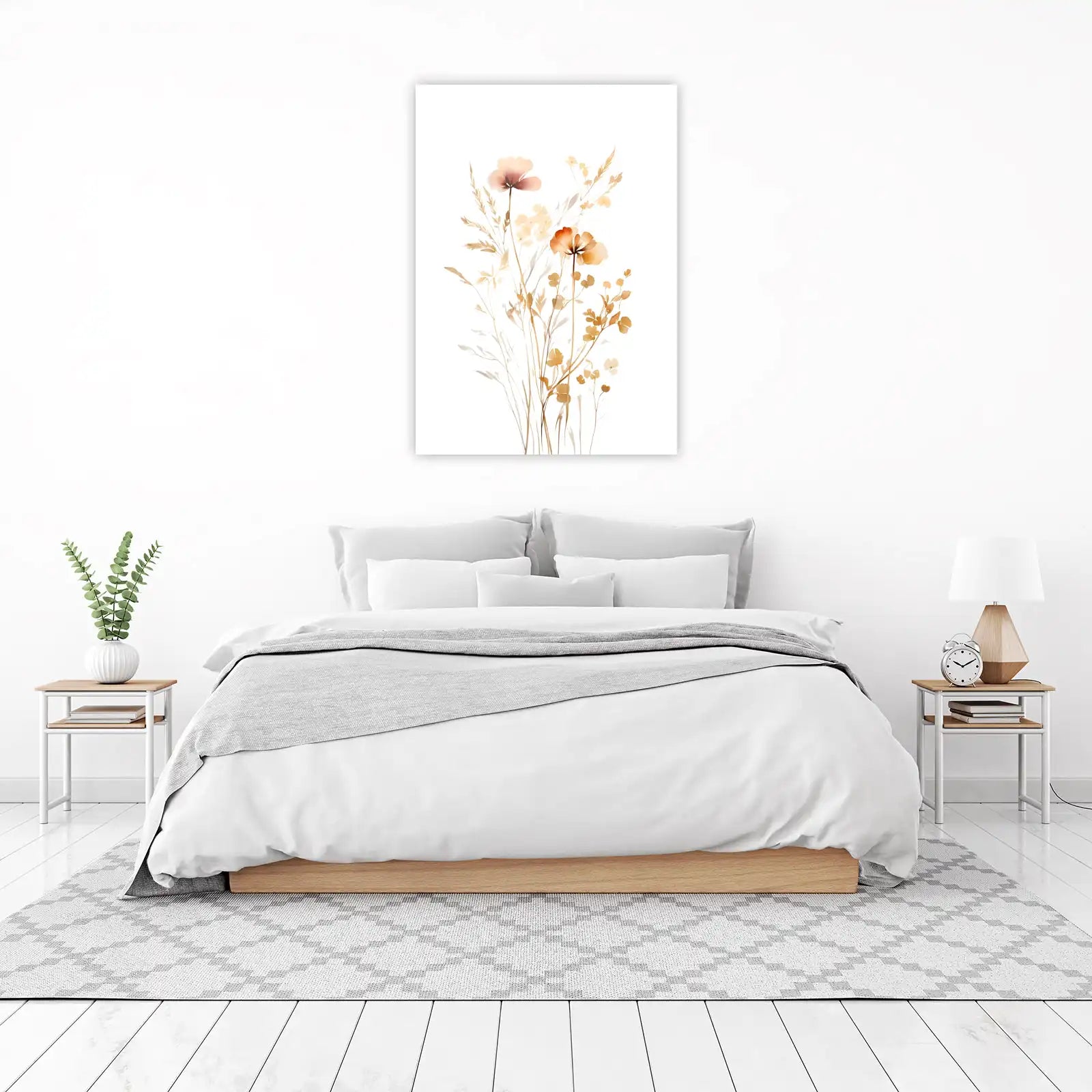 Ethereal Floral Meadow Watercolor Wall Art