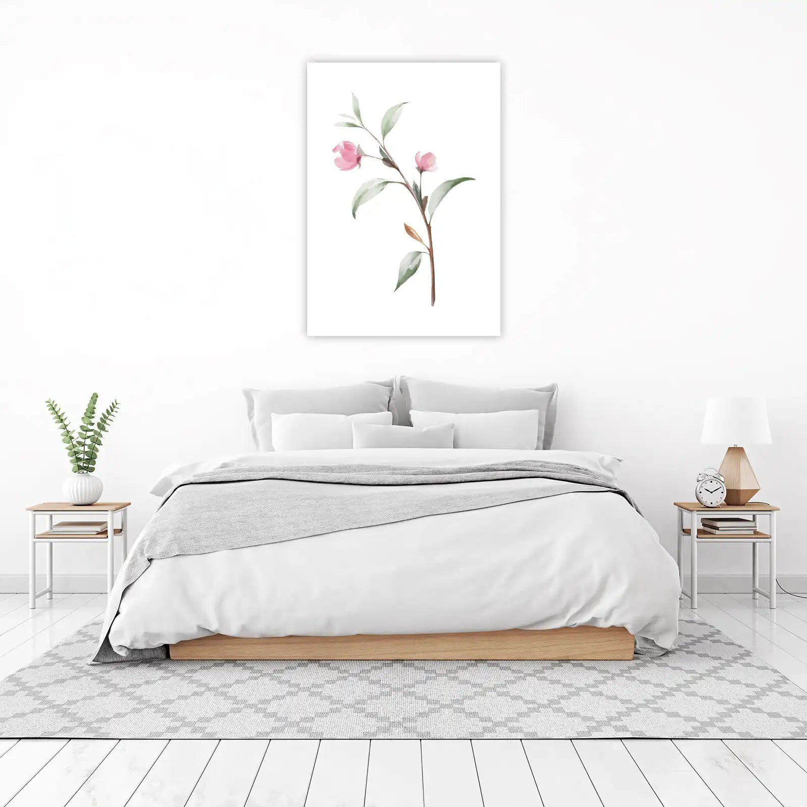 Delicate Pink Blossom Branch Wall Art