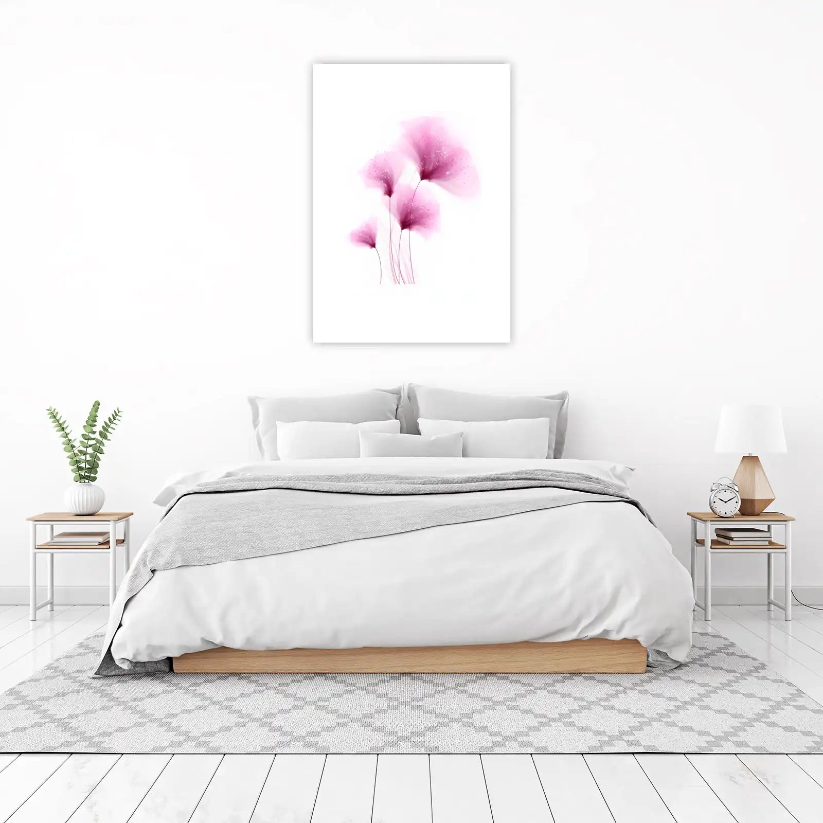 Enchanting Pink Floral Whisper Wall Art