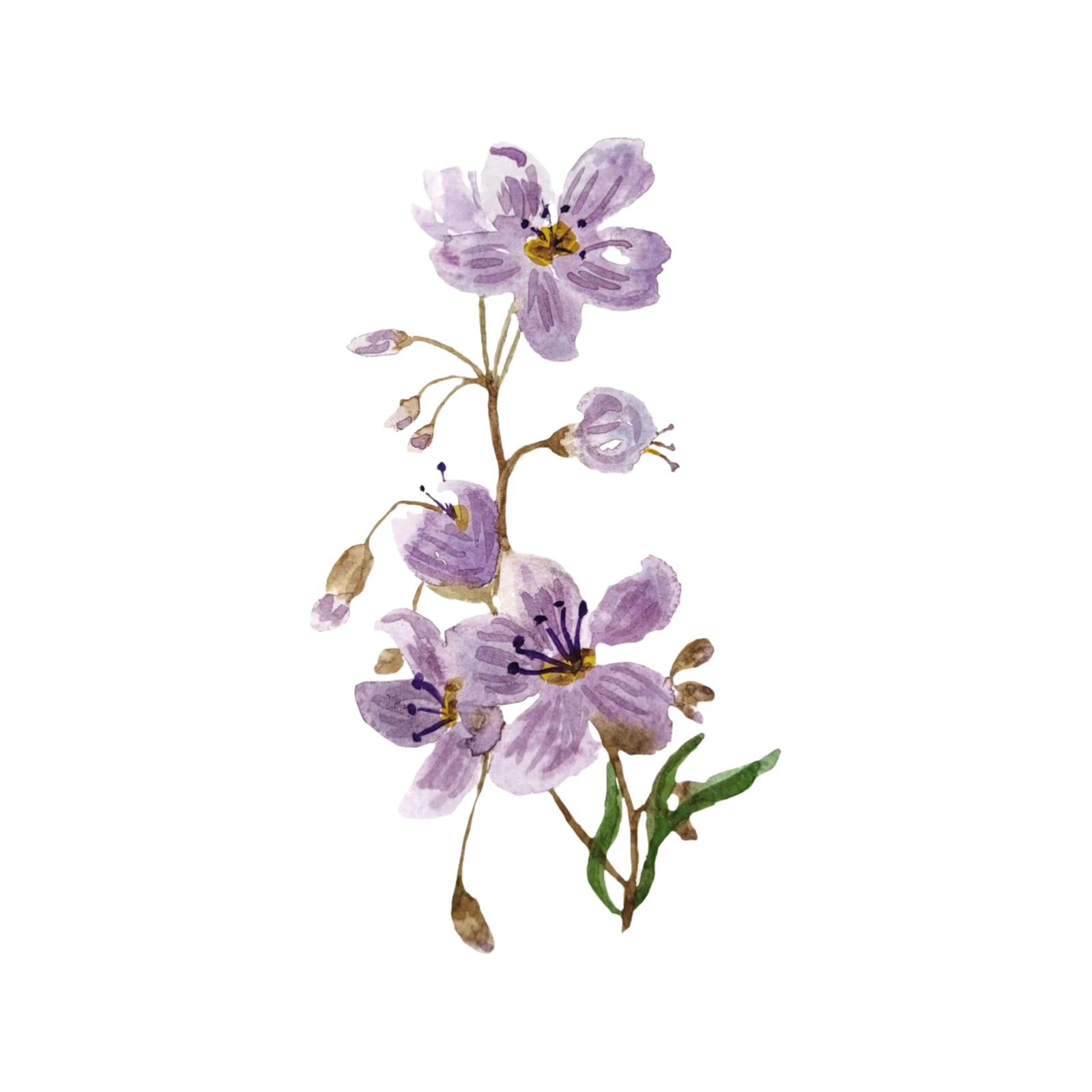 Delicate Lavender Blooms Watercolor Wall Art