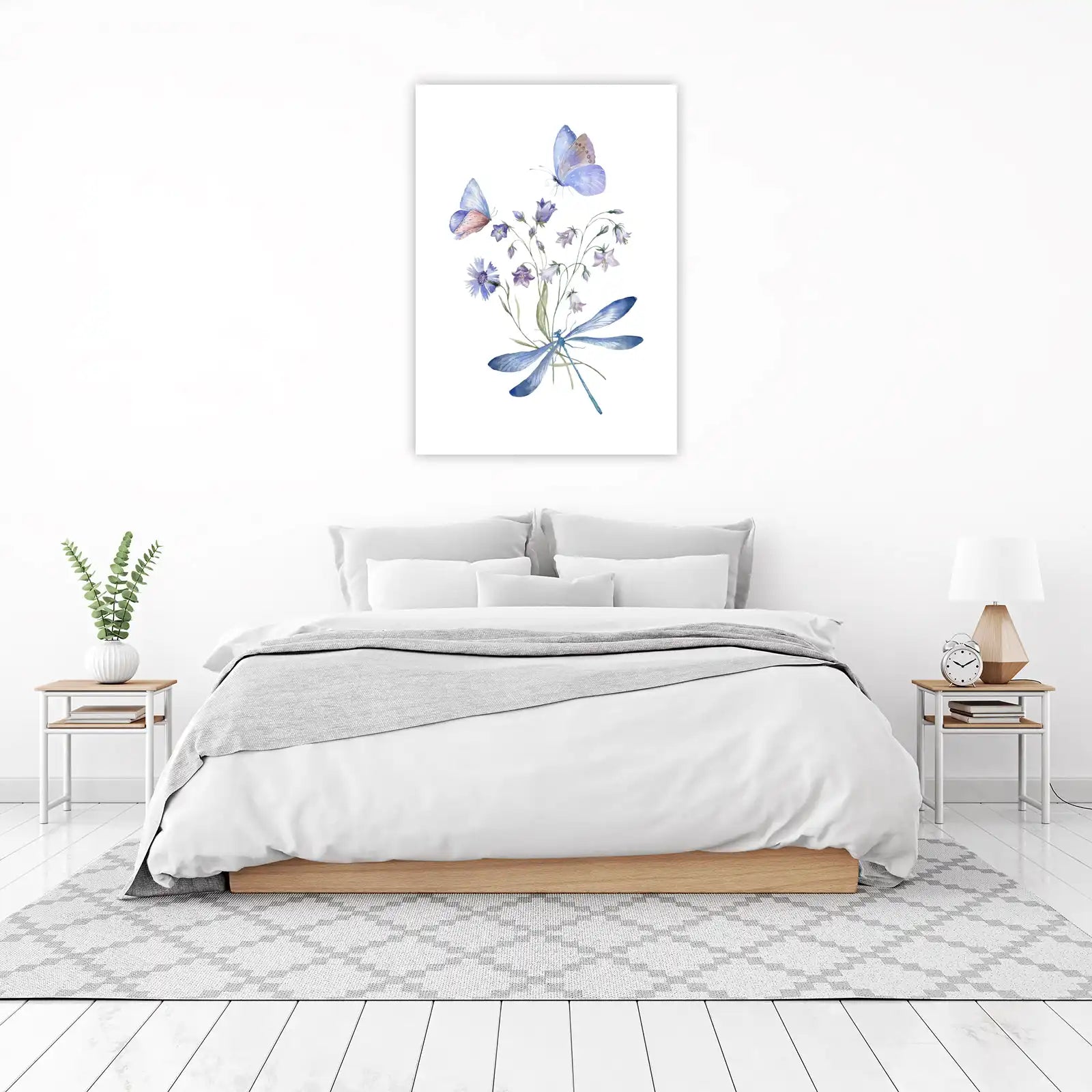 Nature's Embrace: Butterflies & Dragonfly Wall Art