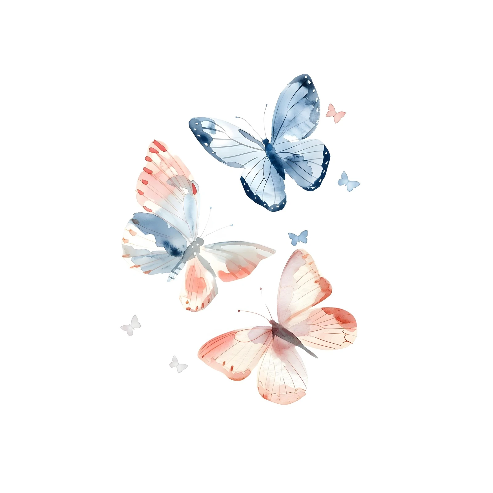 Watercolor Butterfly Art Wall Art - Serene, Delicate Wall Art