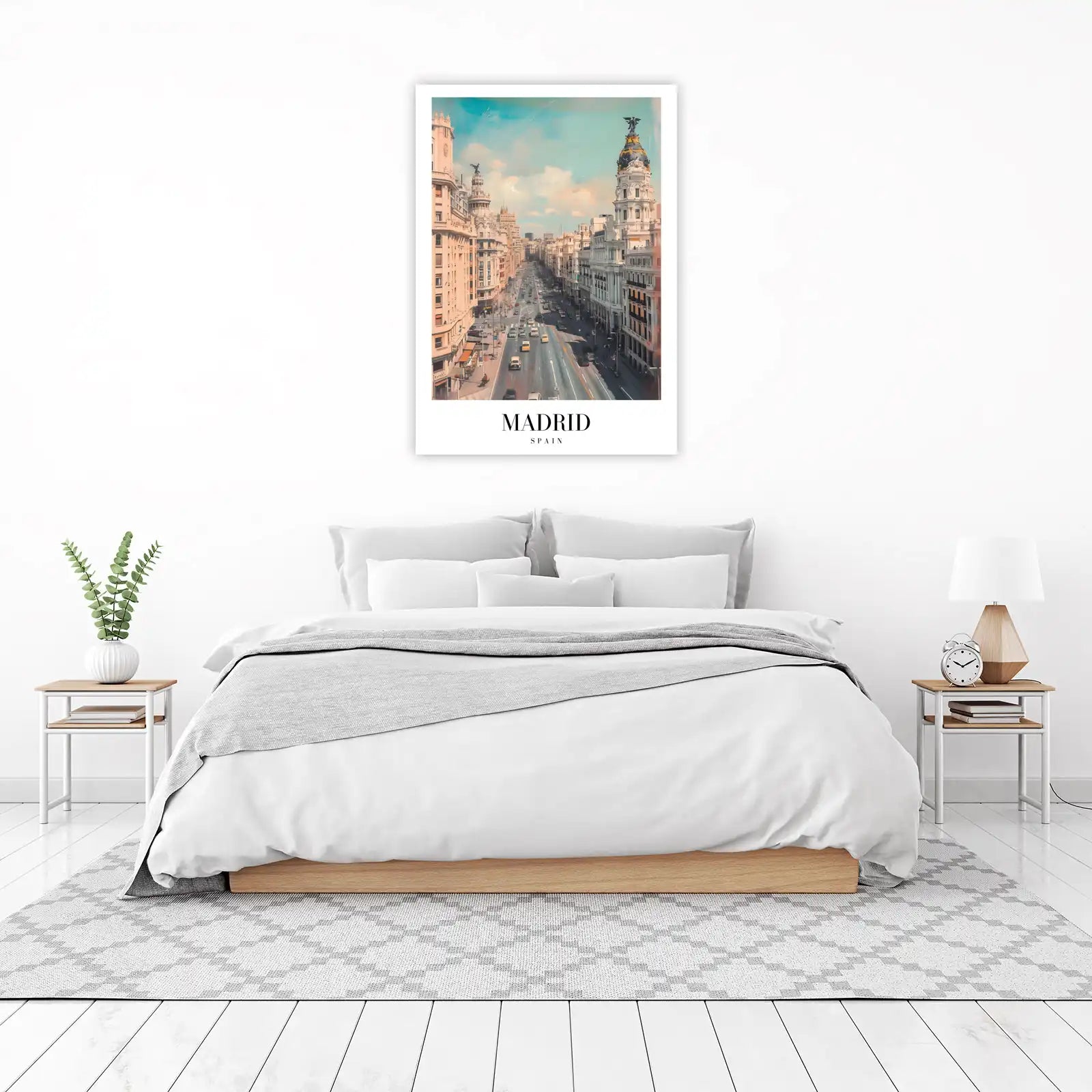 Vibrant Madrid Cityscape Wall Art