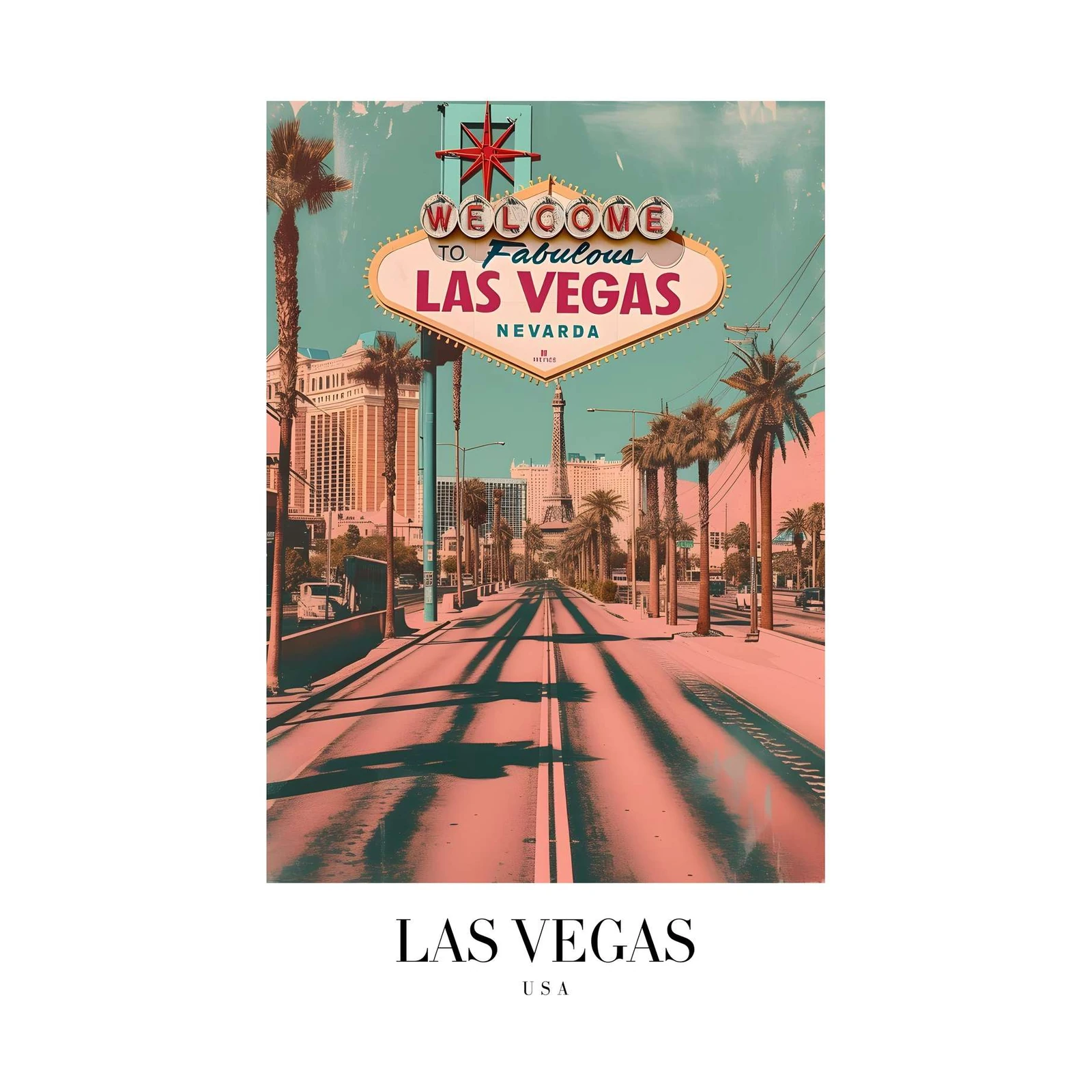 Vintage Las Vegas Strip Wall Art