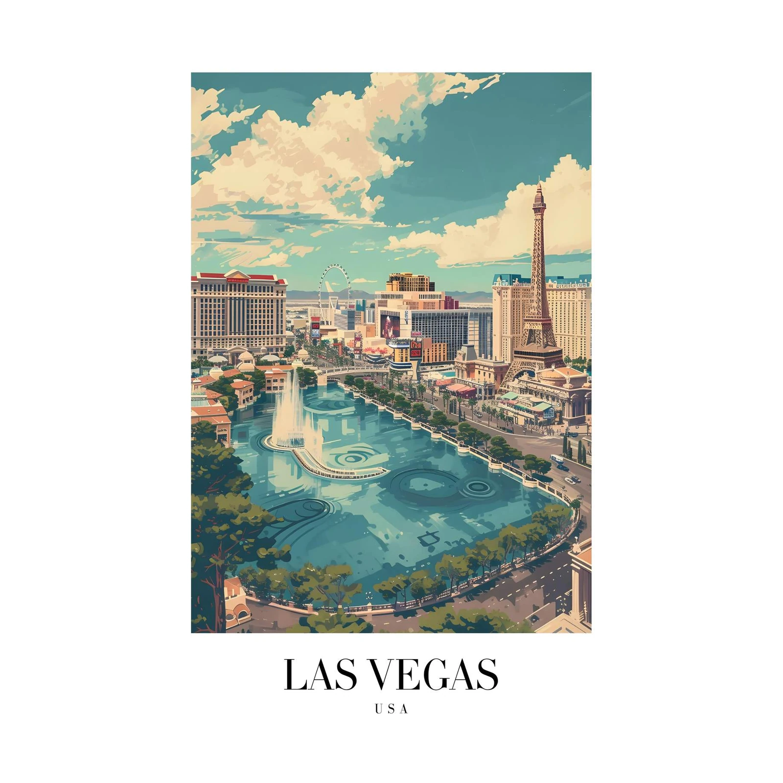 Vibrant Las Vegas Strip Wall Art
