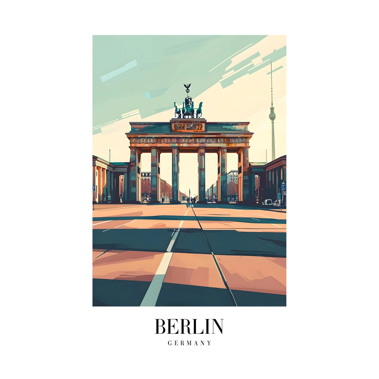 Brandenburg Gate Berlin Art Wall Art