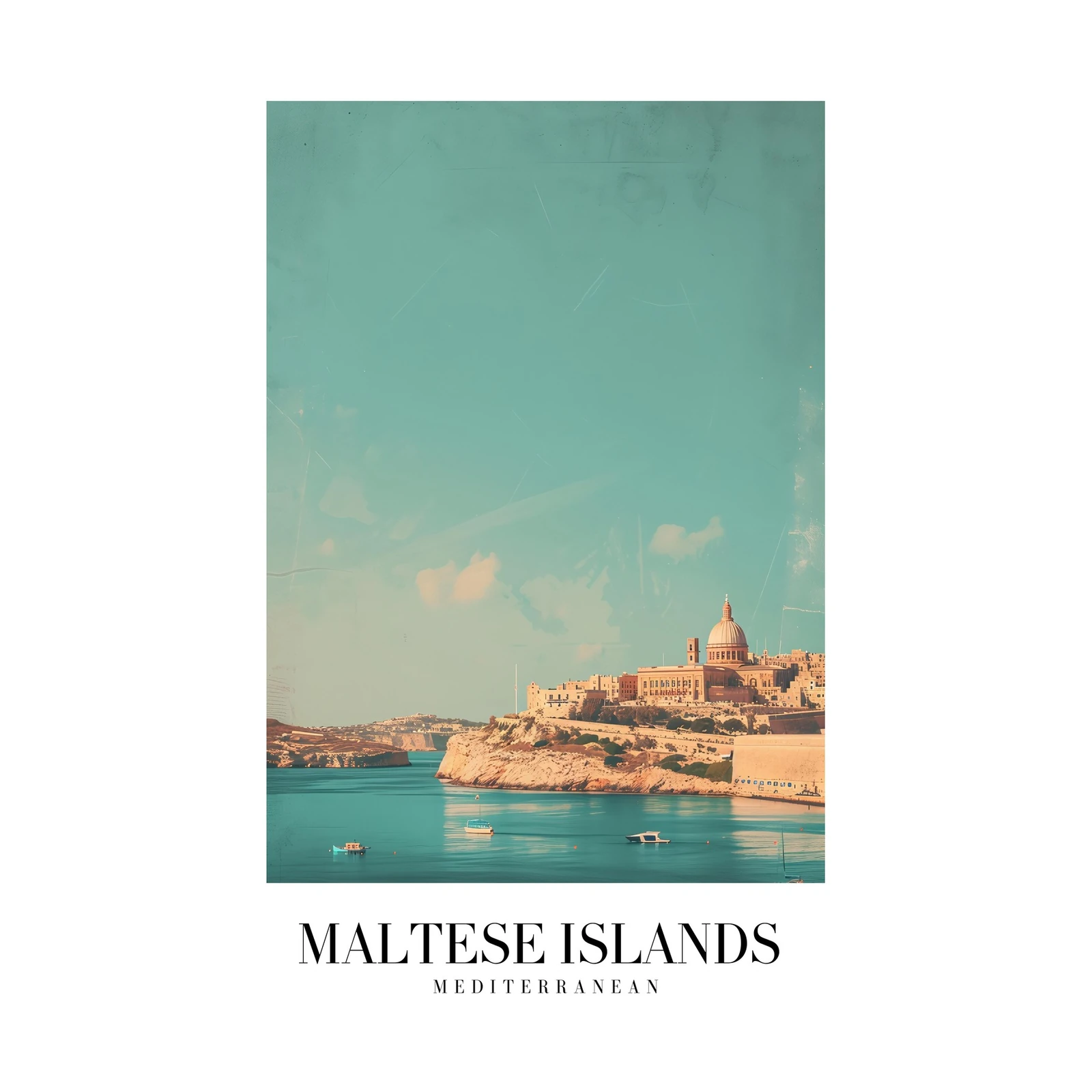 Maltese Islands Mediterranean Coastal Wall Art