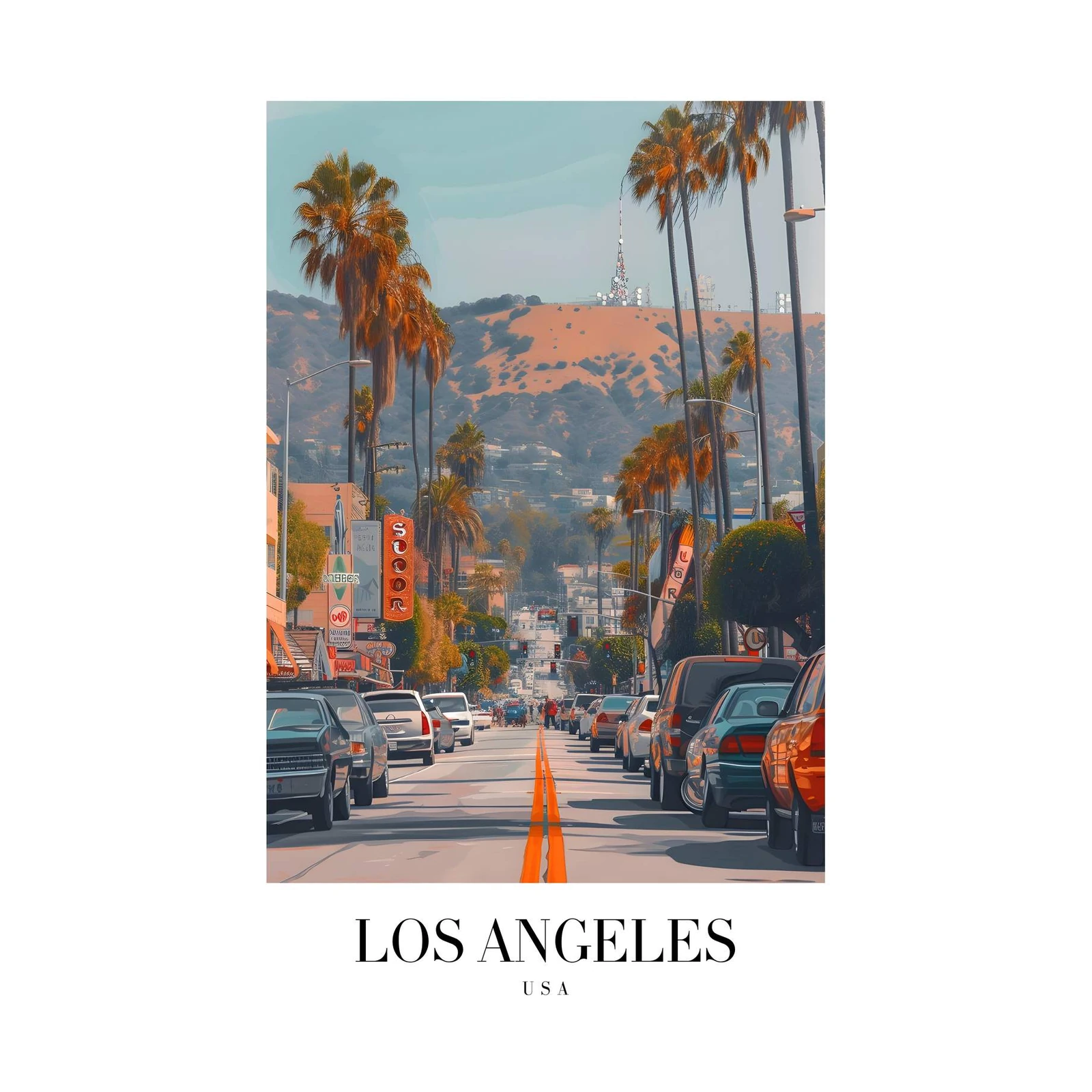 Hollywood Hills Los Angeles Wall Art