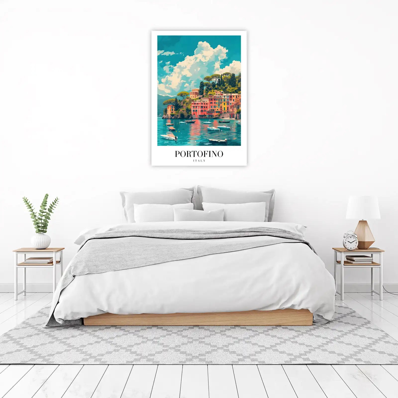 Portofino Harbor Serenity Wall Art