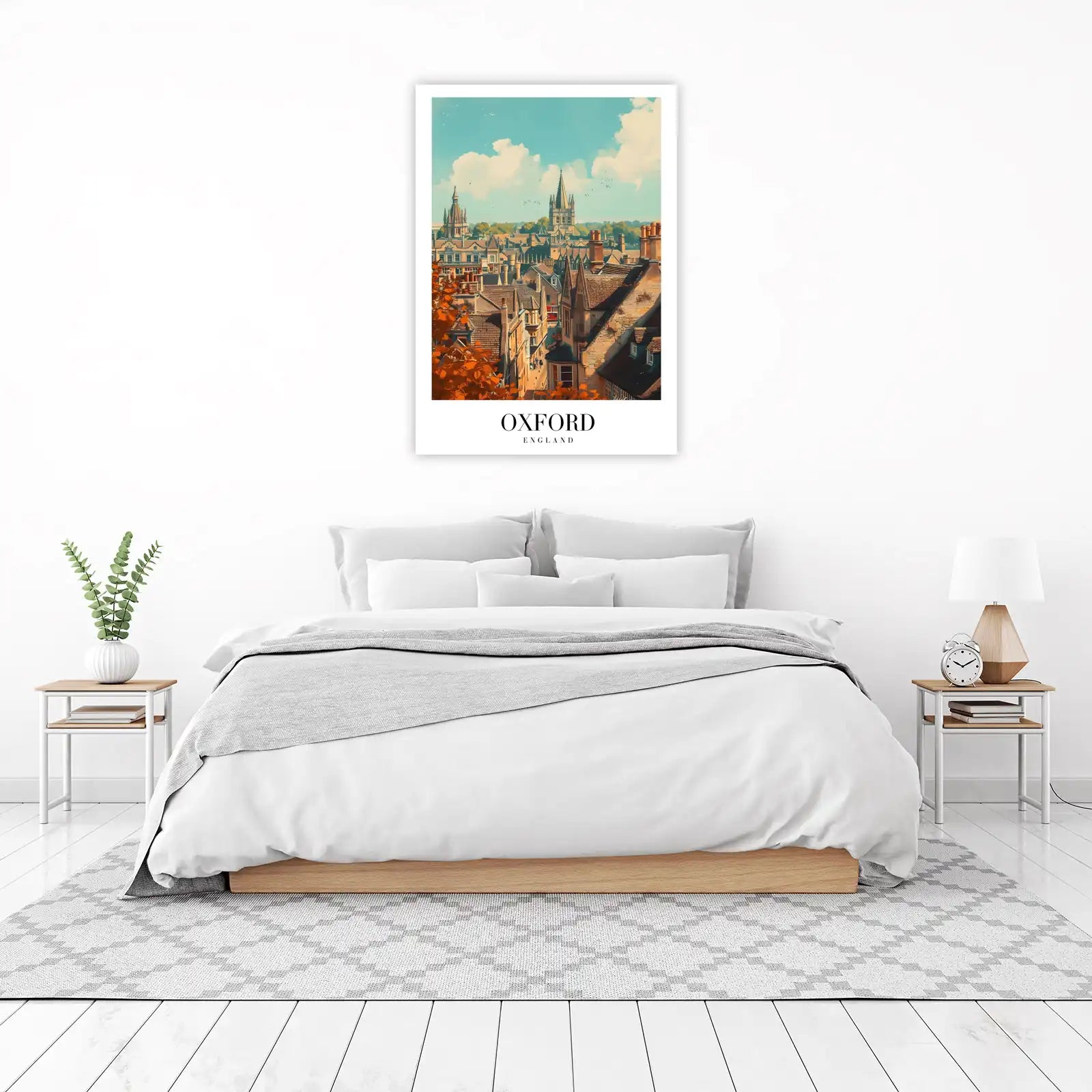 Oxford Cityscape Wall Art | England Travel Art