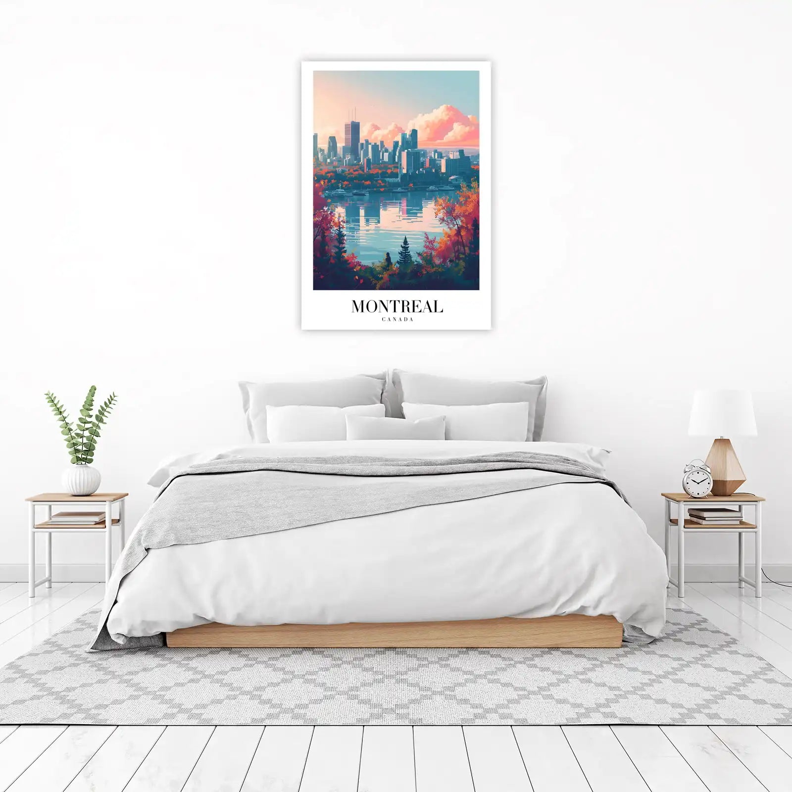 Montreal Skyline Fall Colors Wall Art