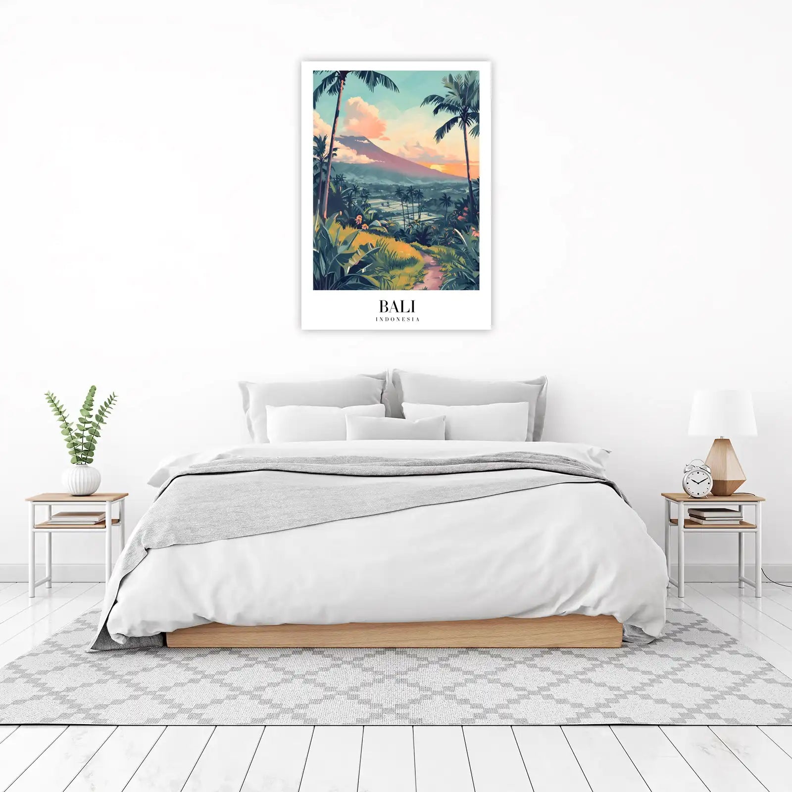 Tropical Bali Sunset Landscape Wall Art