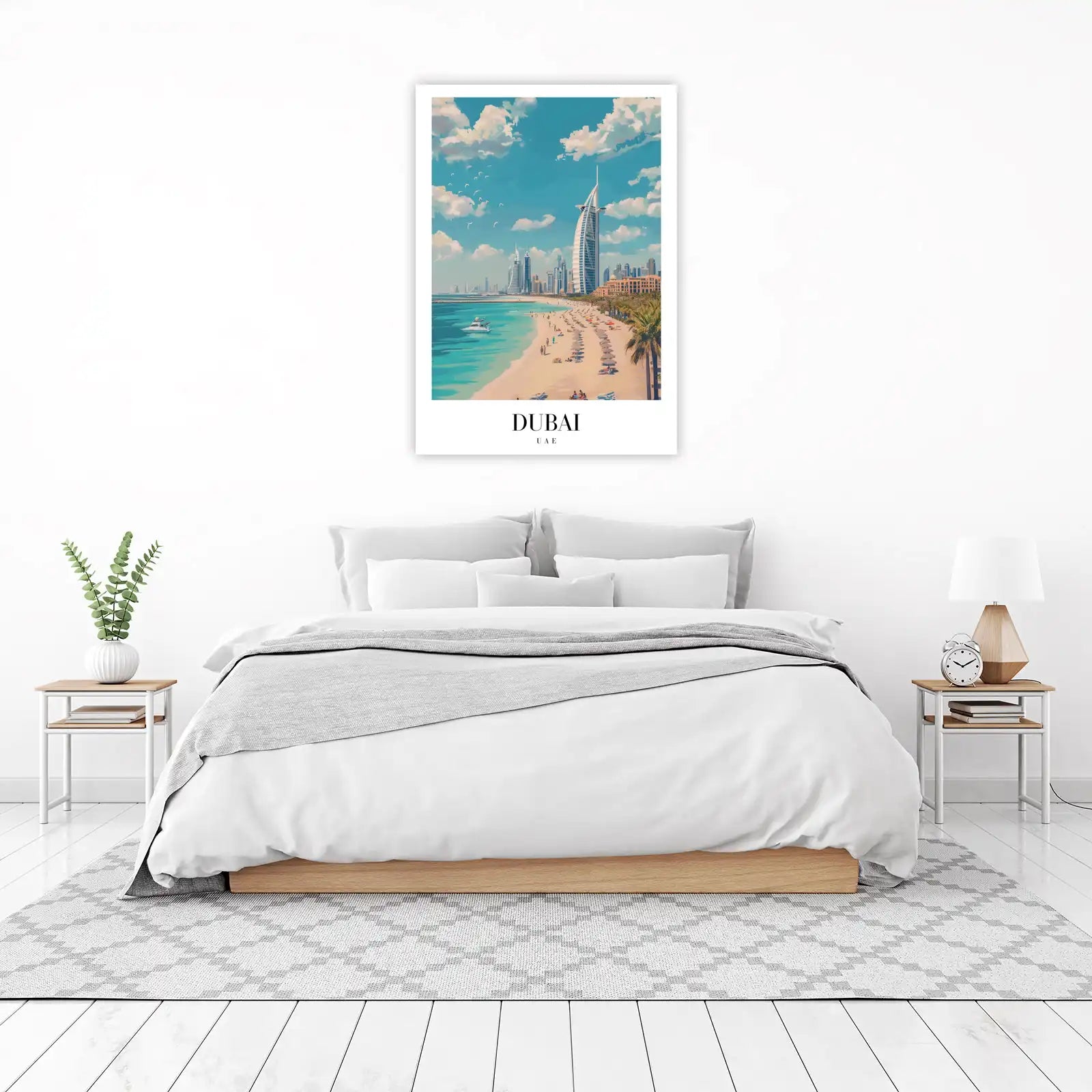 Dubai Beach Skyline Wall Art
