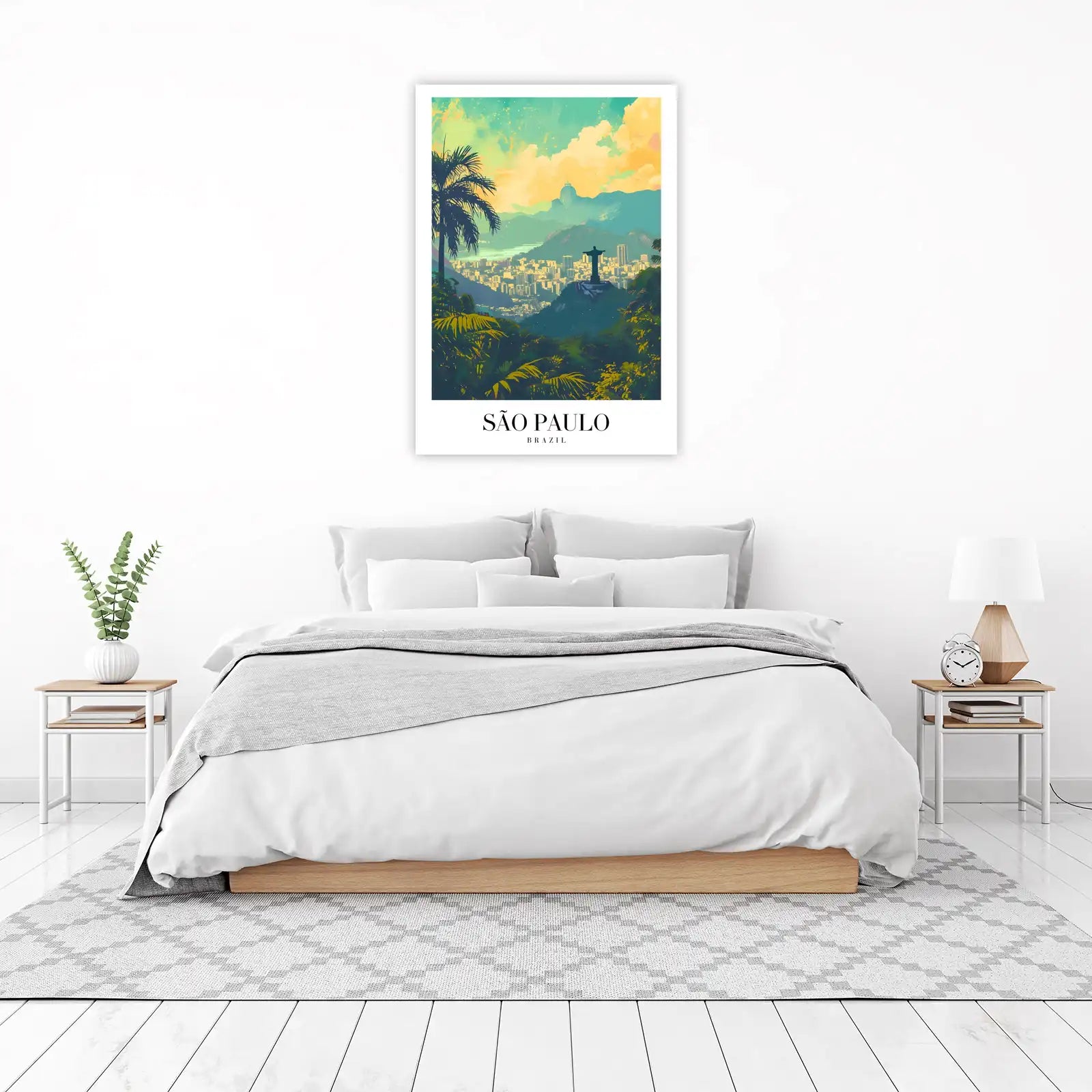 São Paulo Cityscape & Christ the Redeemer Wall Art