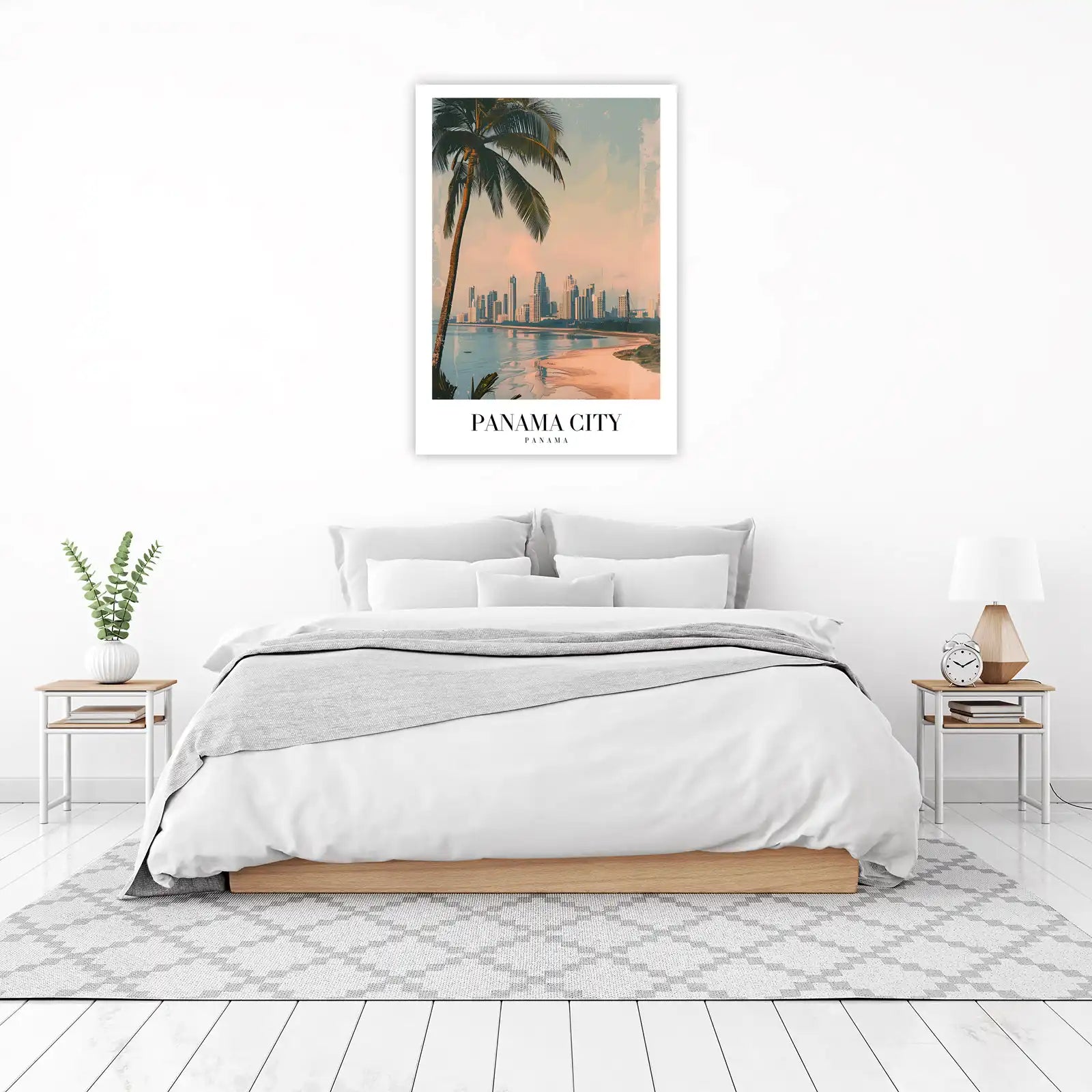 Tropical Panama City Beach Skyline Wall Art