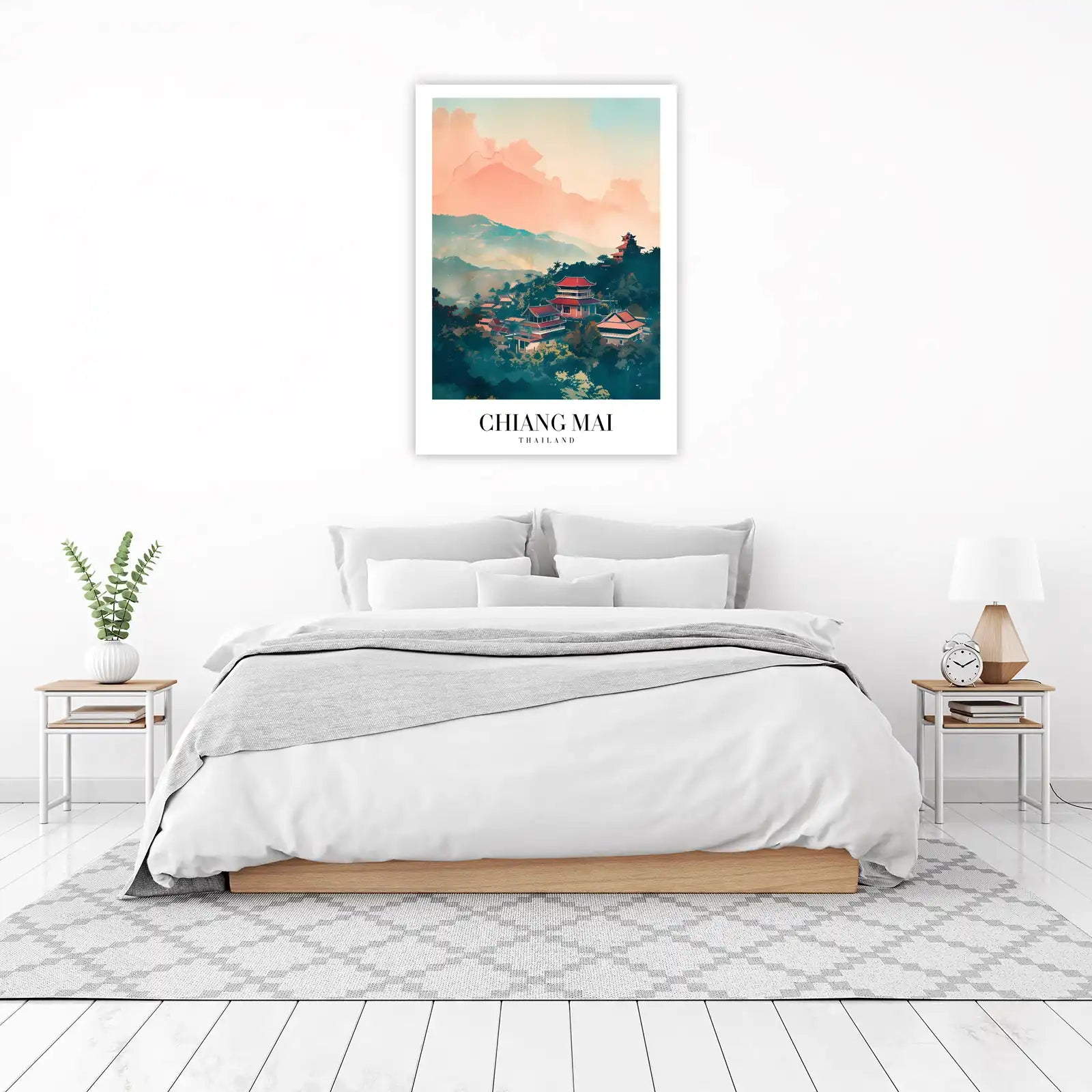 Chiang Mai Temple Landscape Wall Art