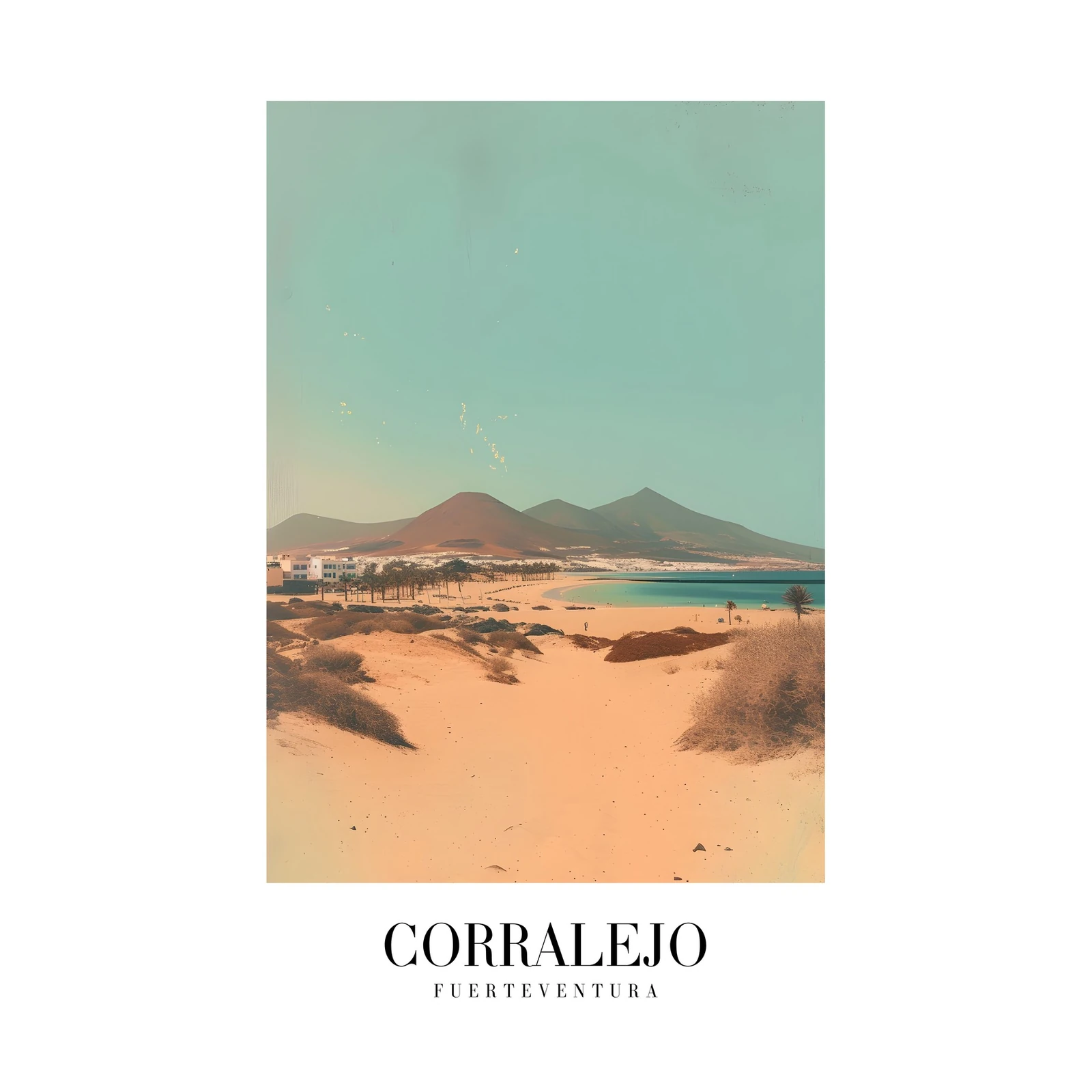 Corralejo Beach Serenity Wall Art