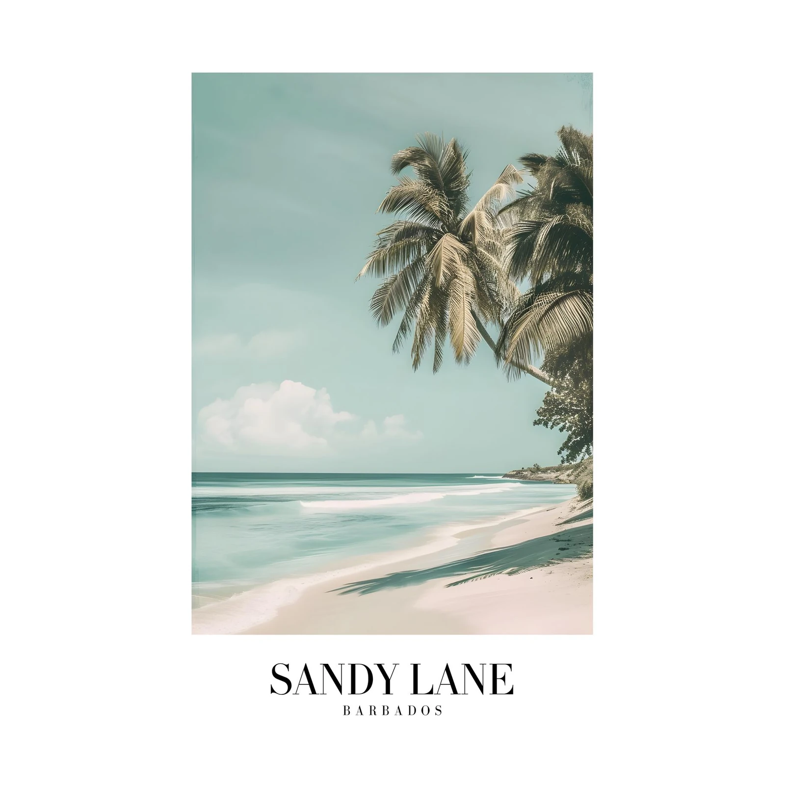 Tranquil Beach Palm Paradise Wall Art