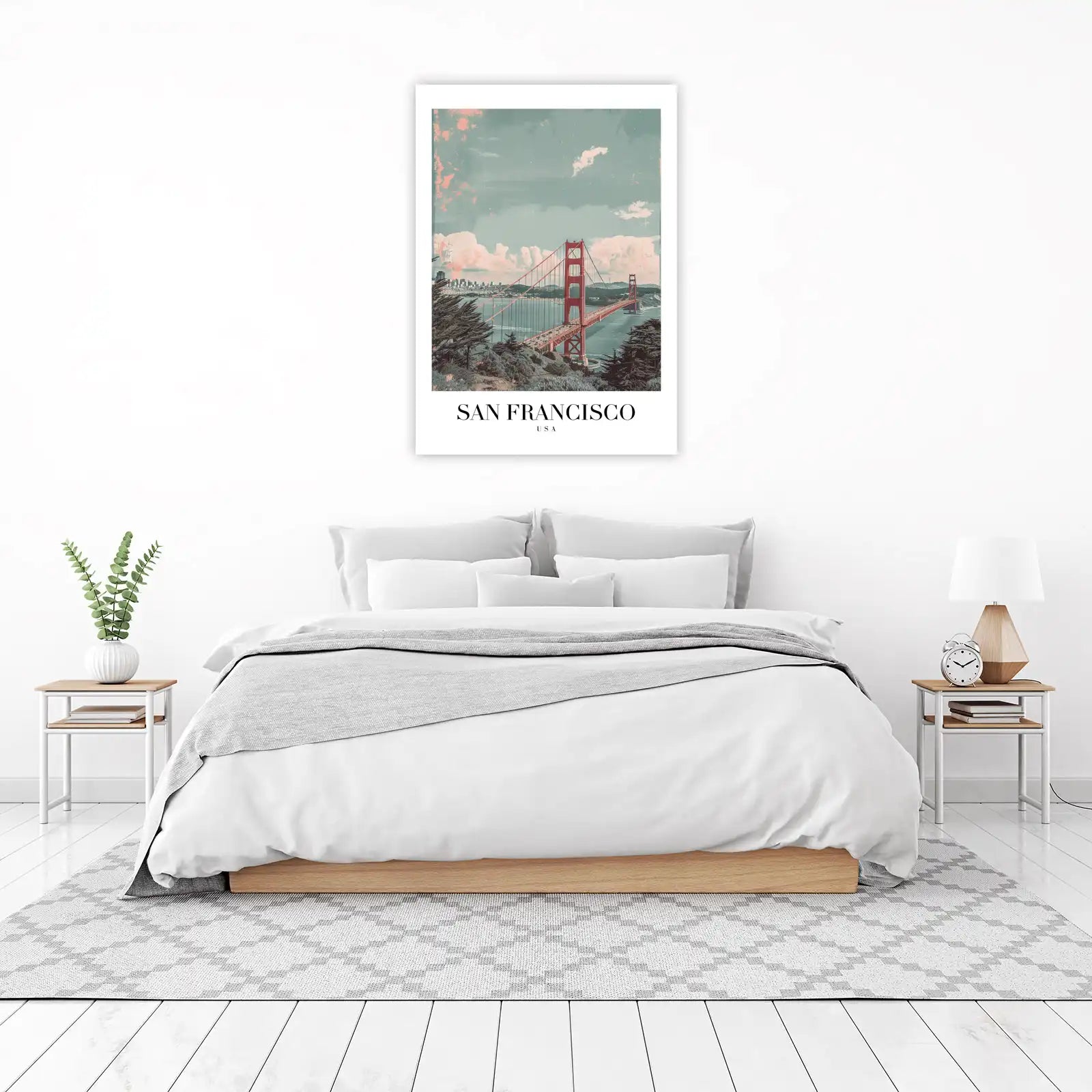 Vintage San Francisco Golden Gate Bridge Wall Art