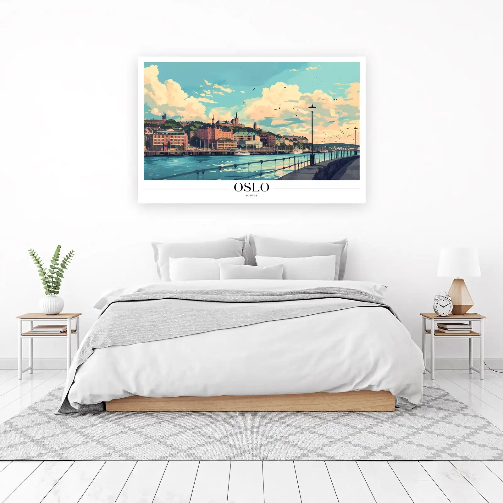Vibrant Oslo Waterfront Wall Art