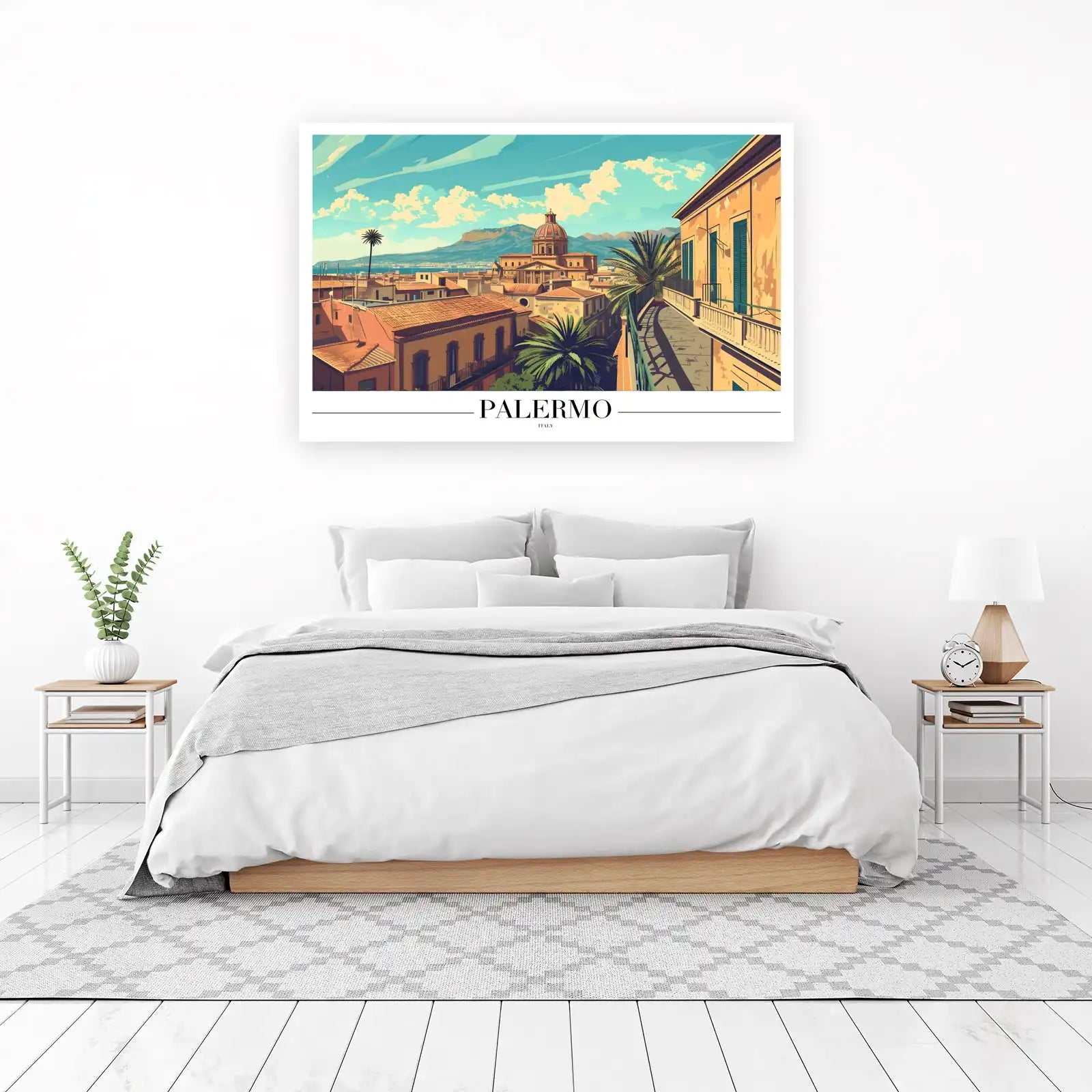 Palermo Cityscape Wall Art - Italy Travel Art