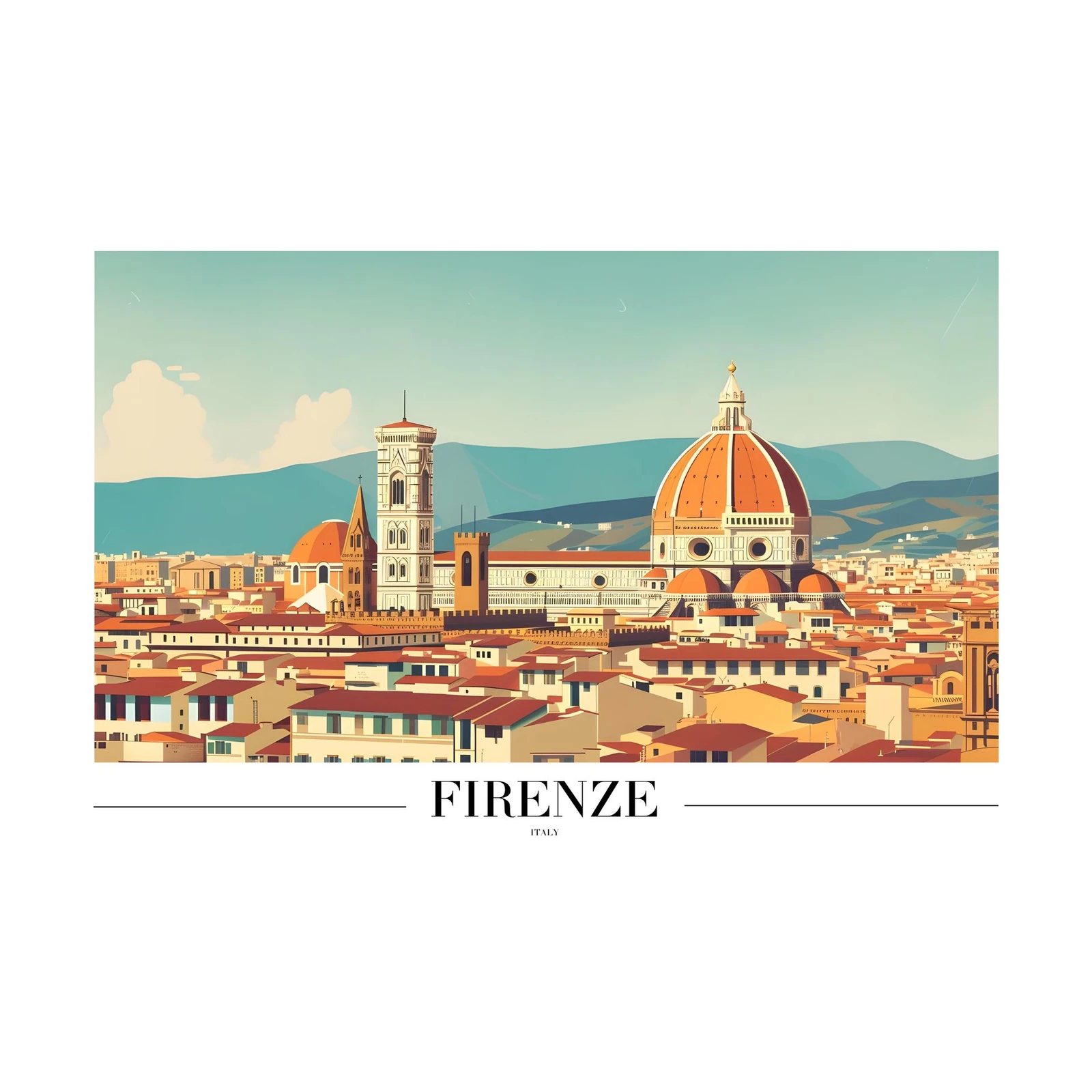 Florence Duomo Cityscape Italy Wall Art