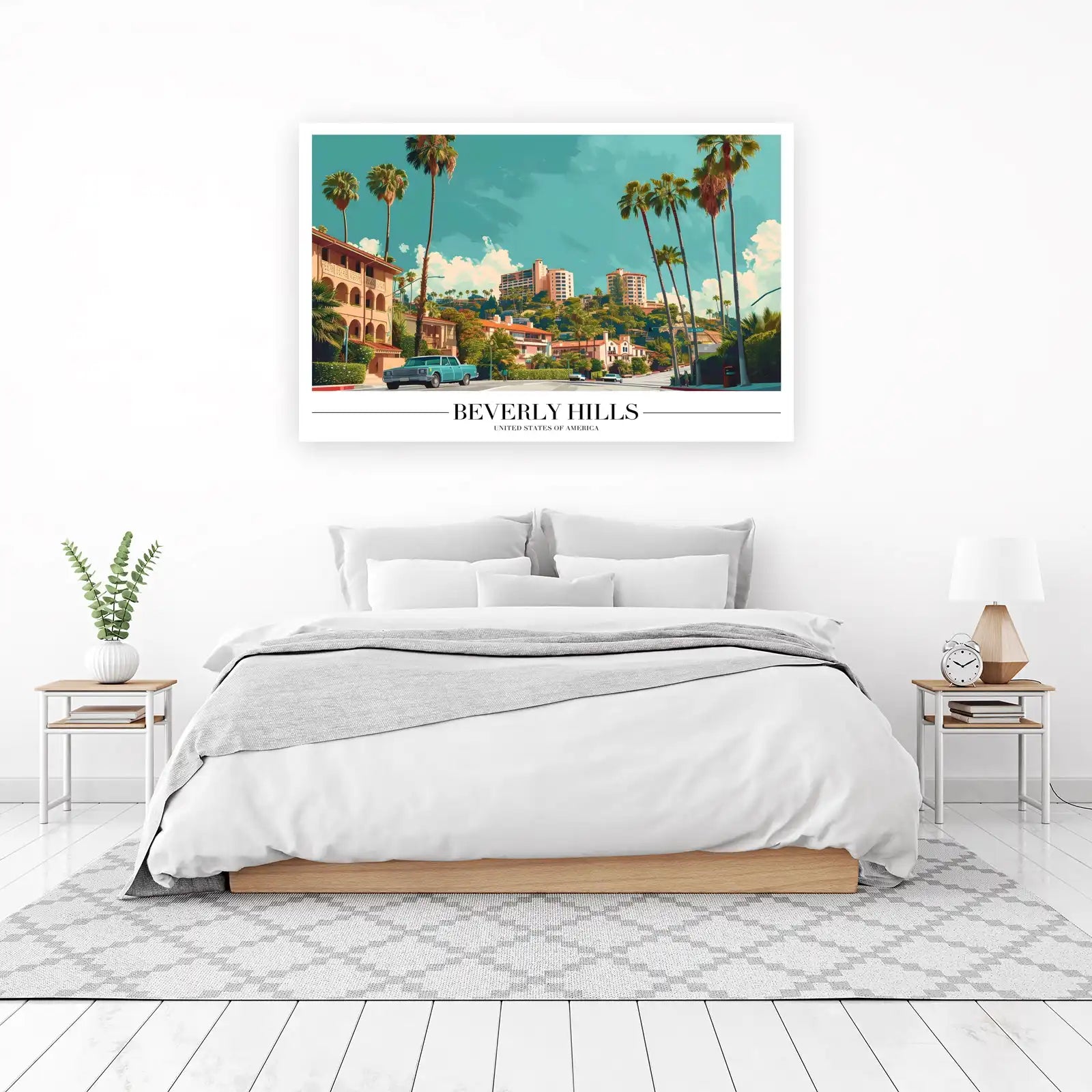 Beverly Hills Vista Palm Trees Wall Art